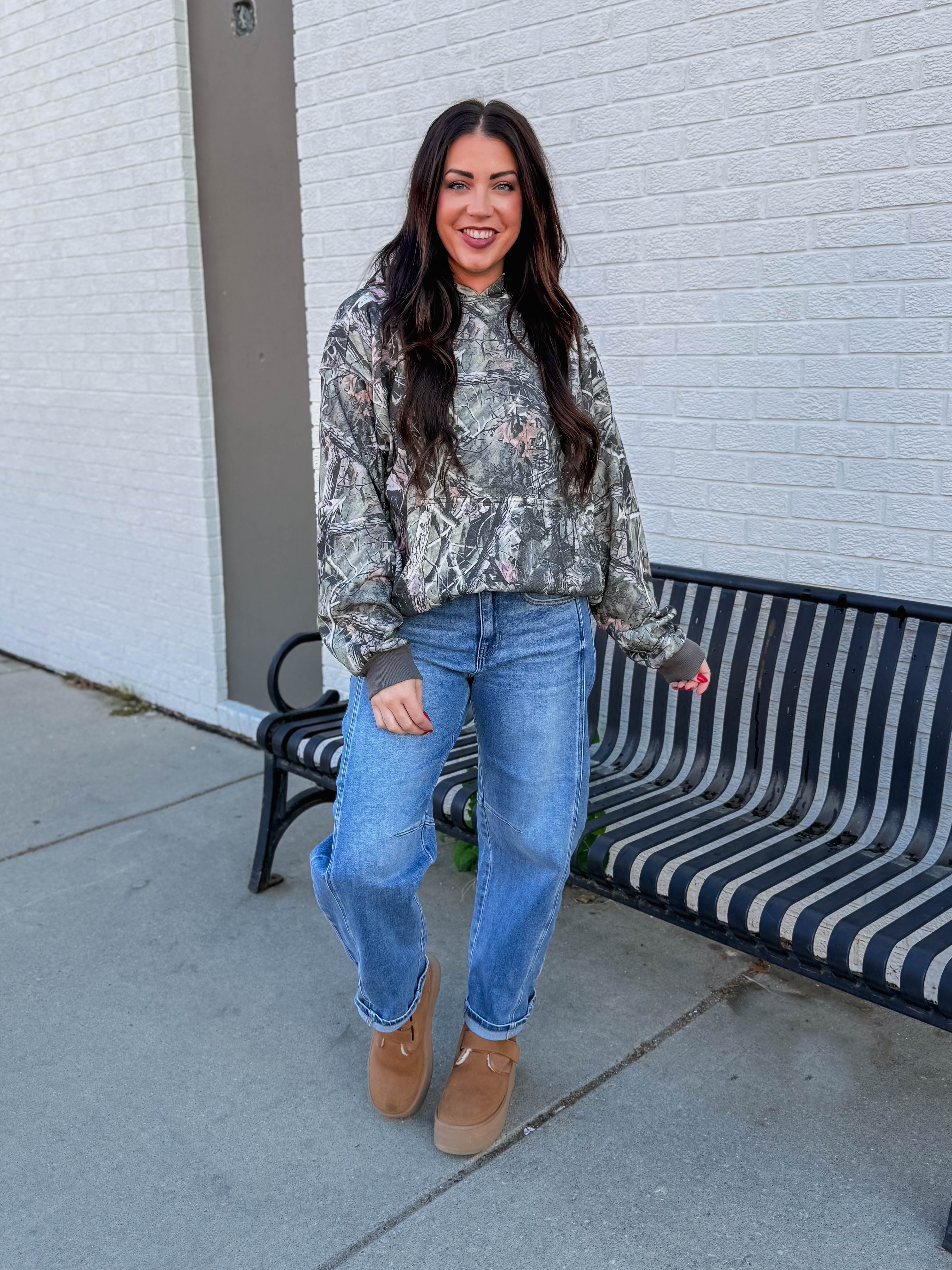 Elevated Essential Hoodie-Olive Camo - Image 2