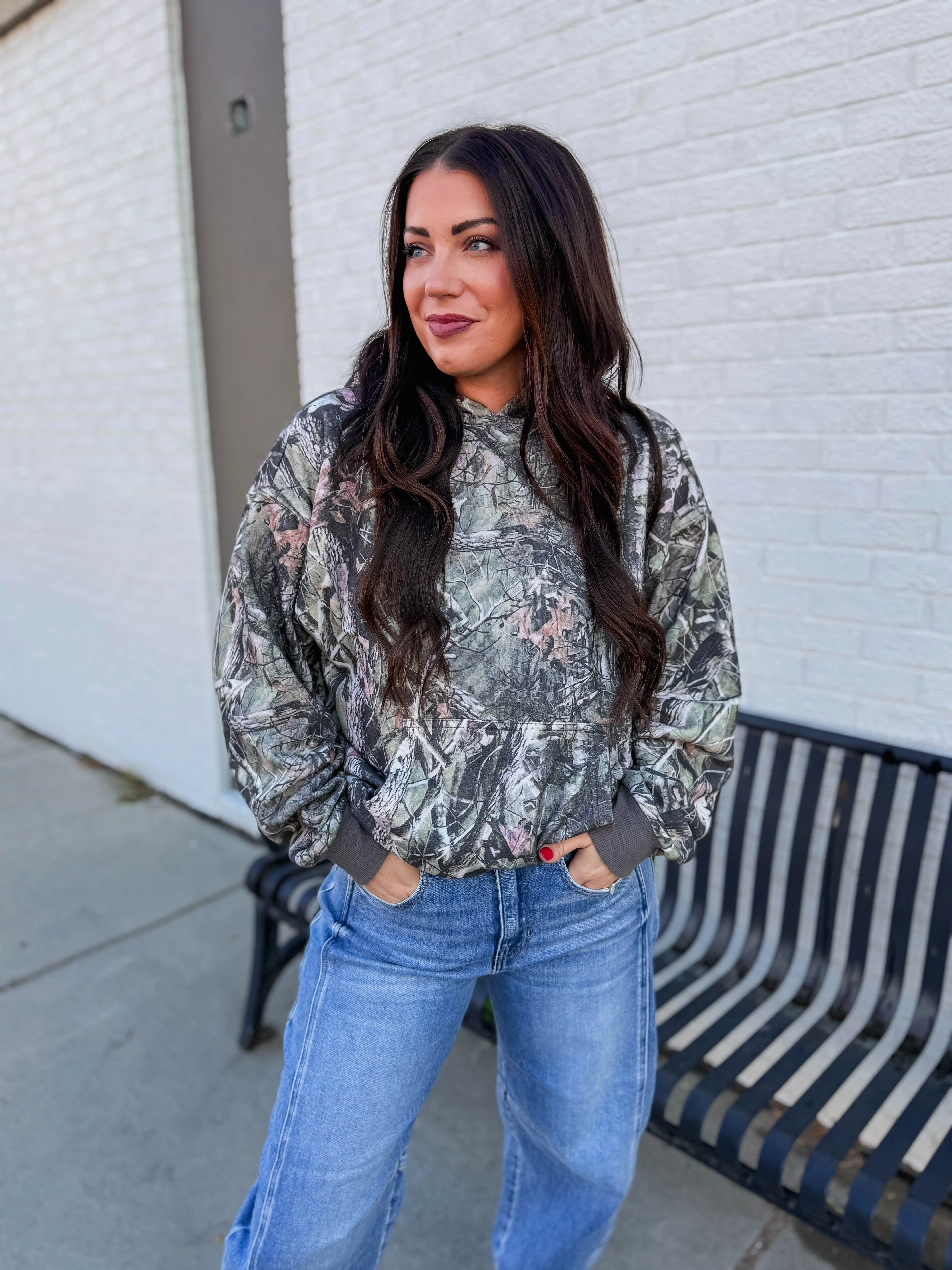 Elevated Essential Hoodie-Olive Camo - Image 4