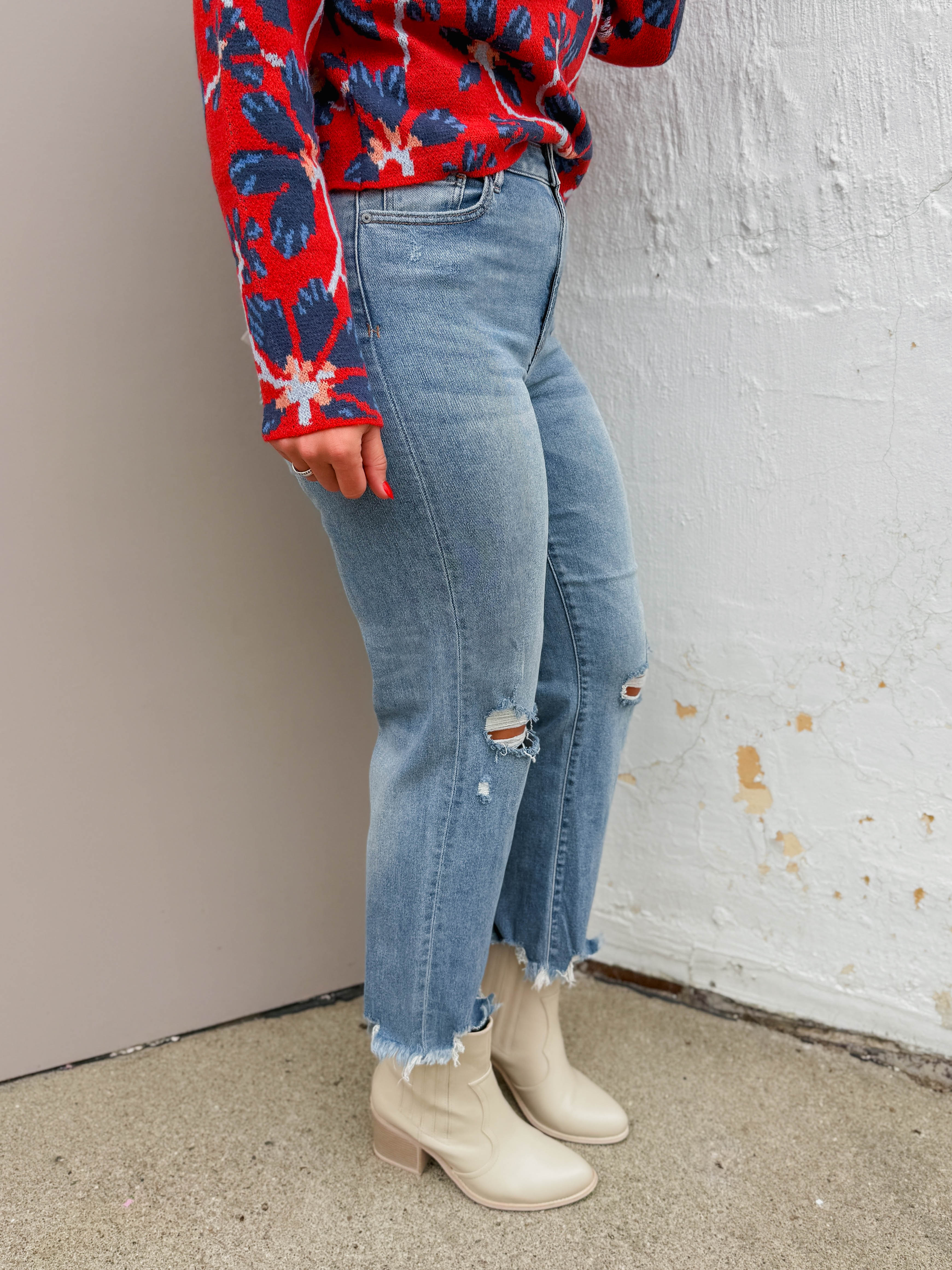 Ella High Rise Wide Straight Leg Denim-Hidden - Image 7