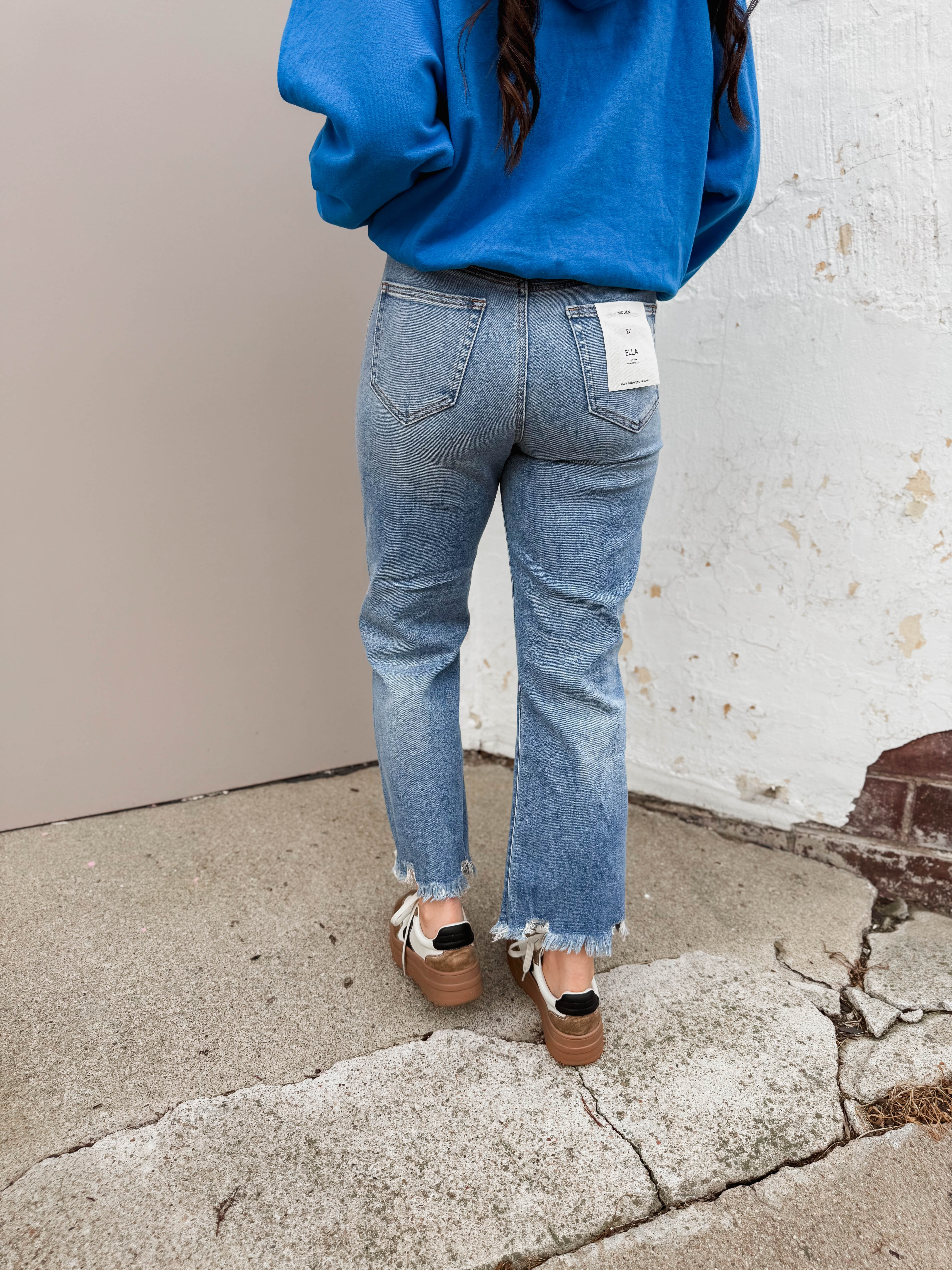 Ella High Rise Wide Straight Leg Denim-Hidden - Image 9