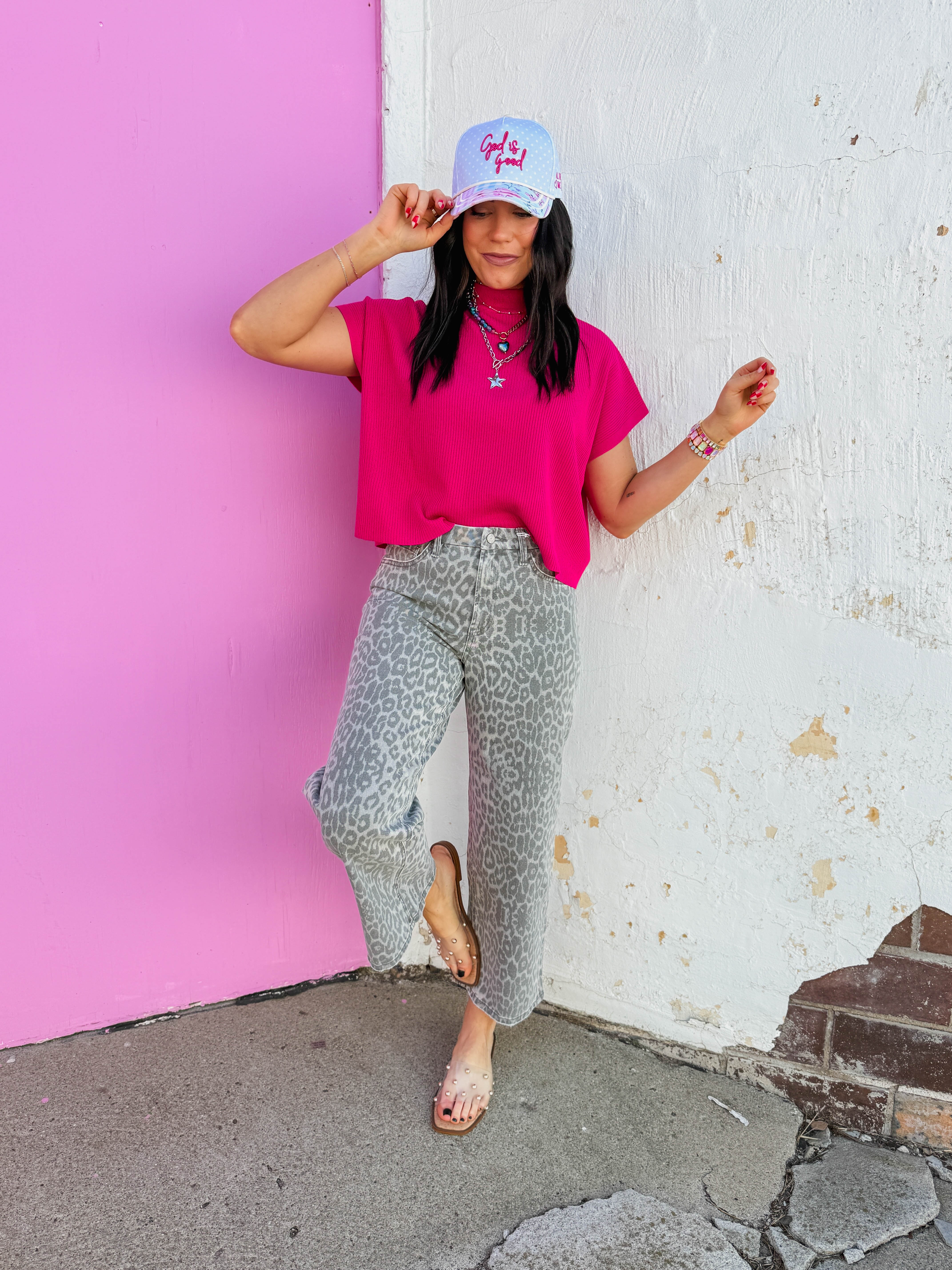 Elladee Knit Top-Hot Pink - Image 12