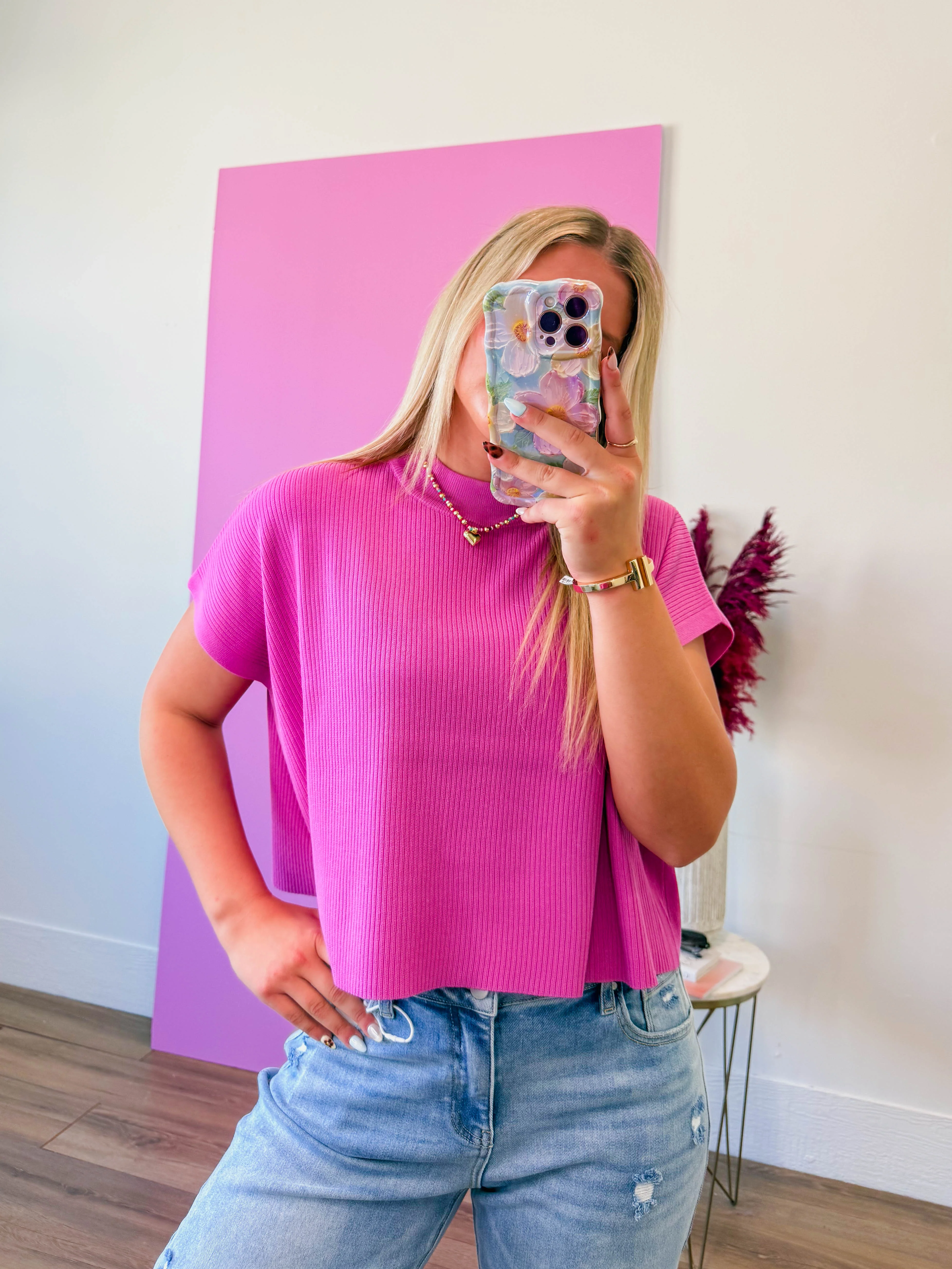 Elladee Knit Top-Light Plum - Image 7