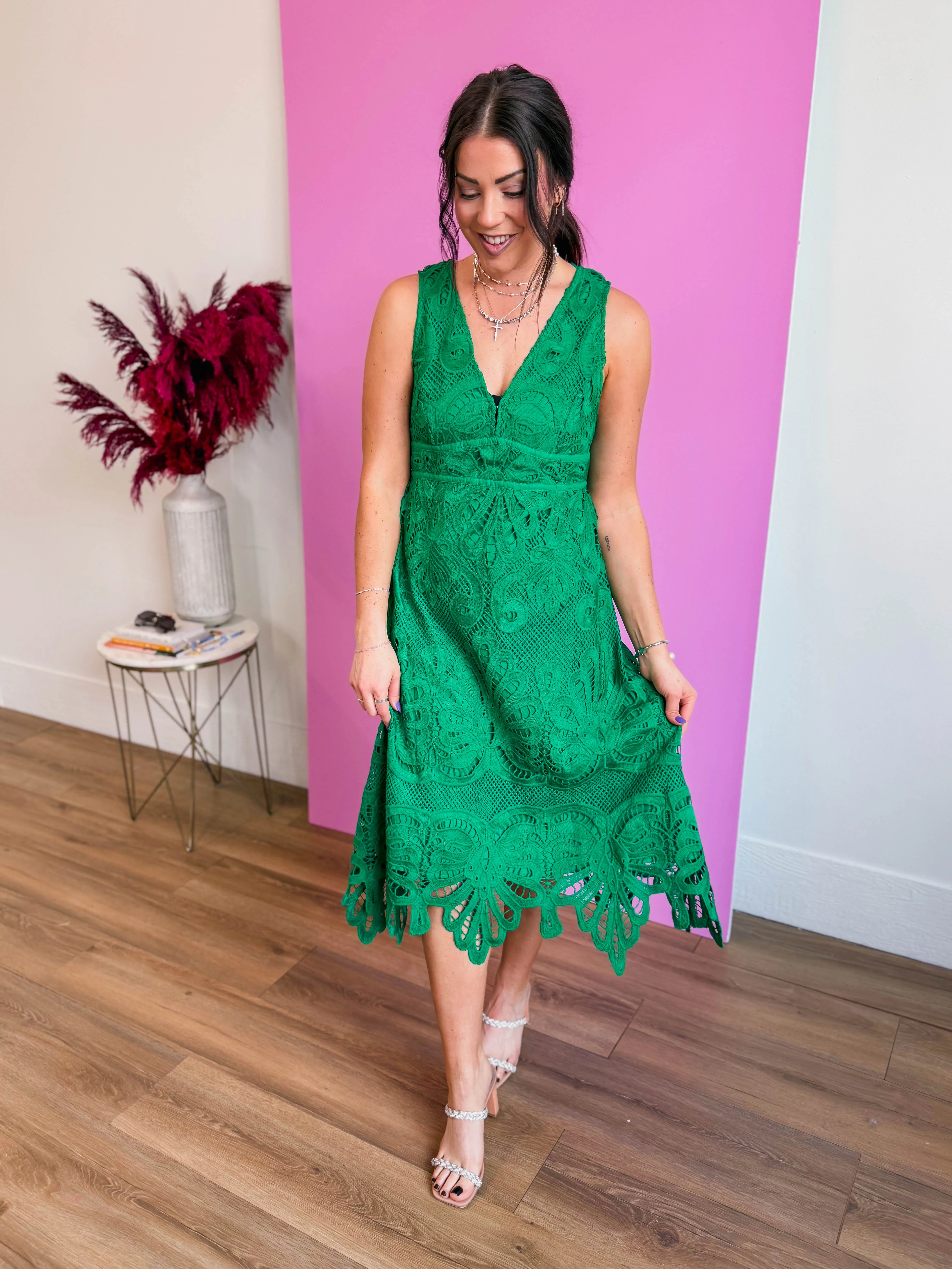 Ellen Lace Midi Dress - Image 3