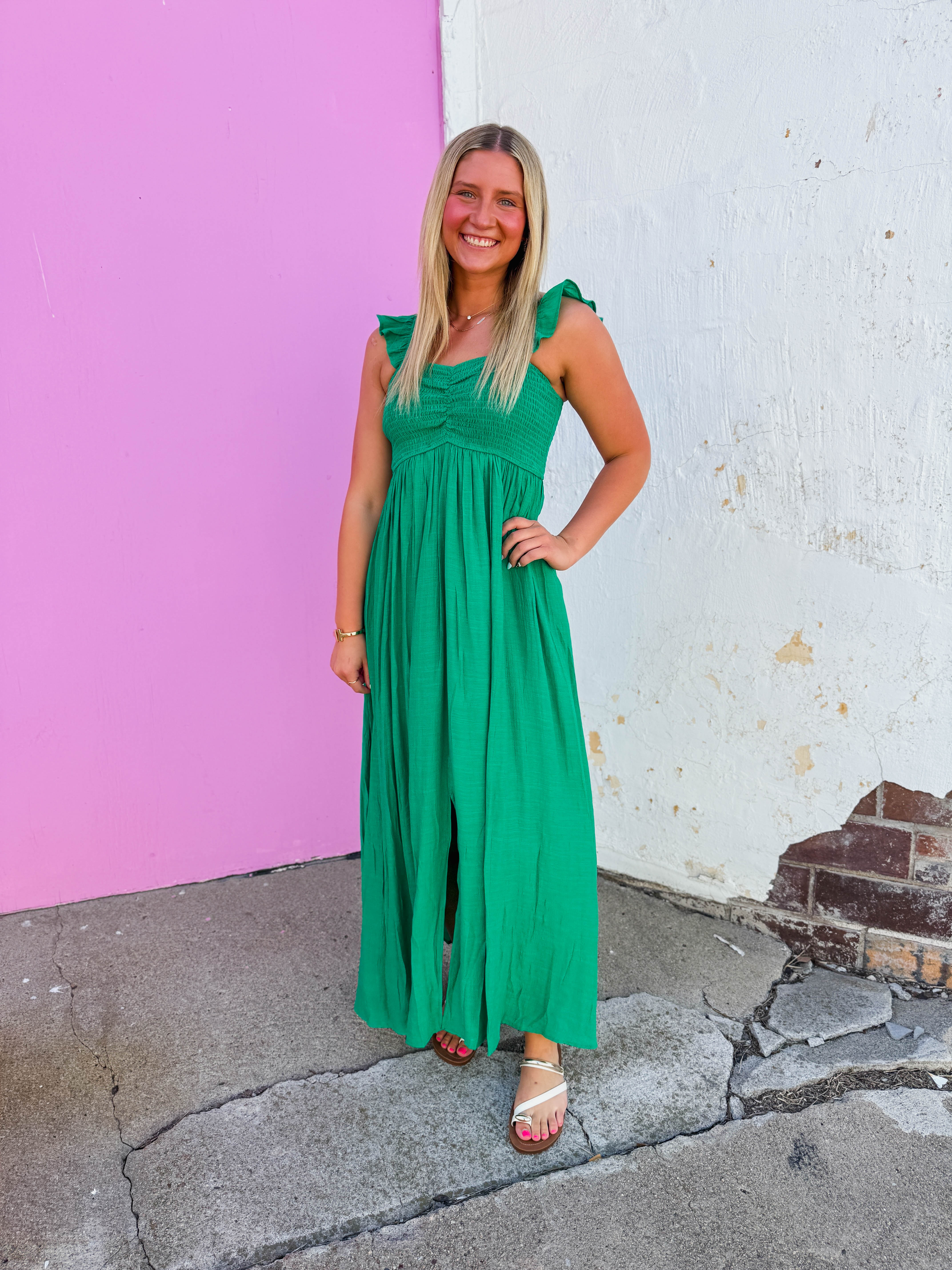 Emmie Maxi Dress-Green - Image 3