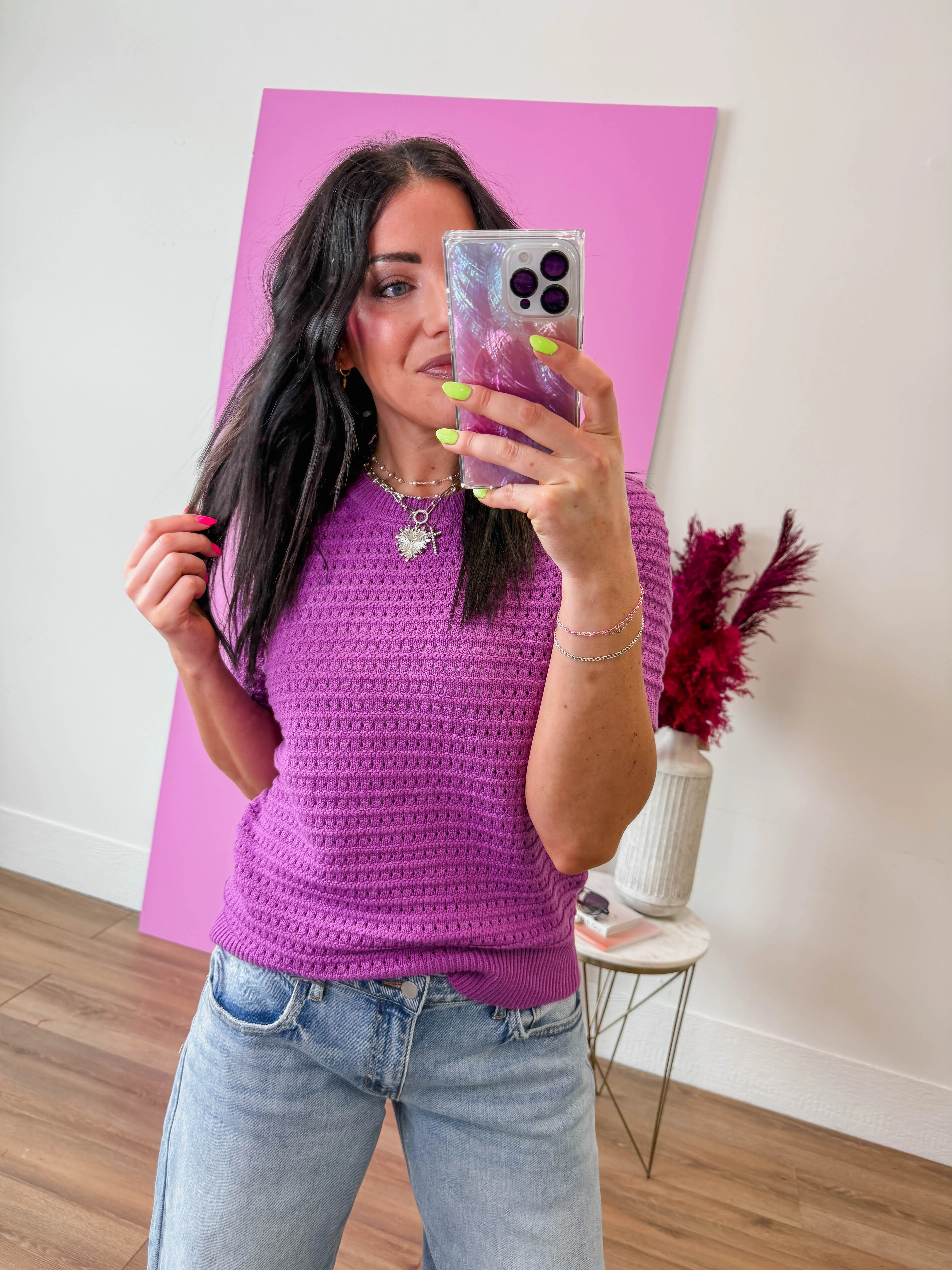 Erin Knit Top-Orchid - Image 4