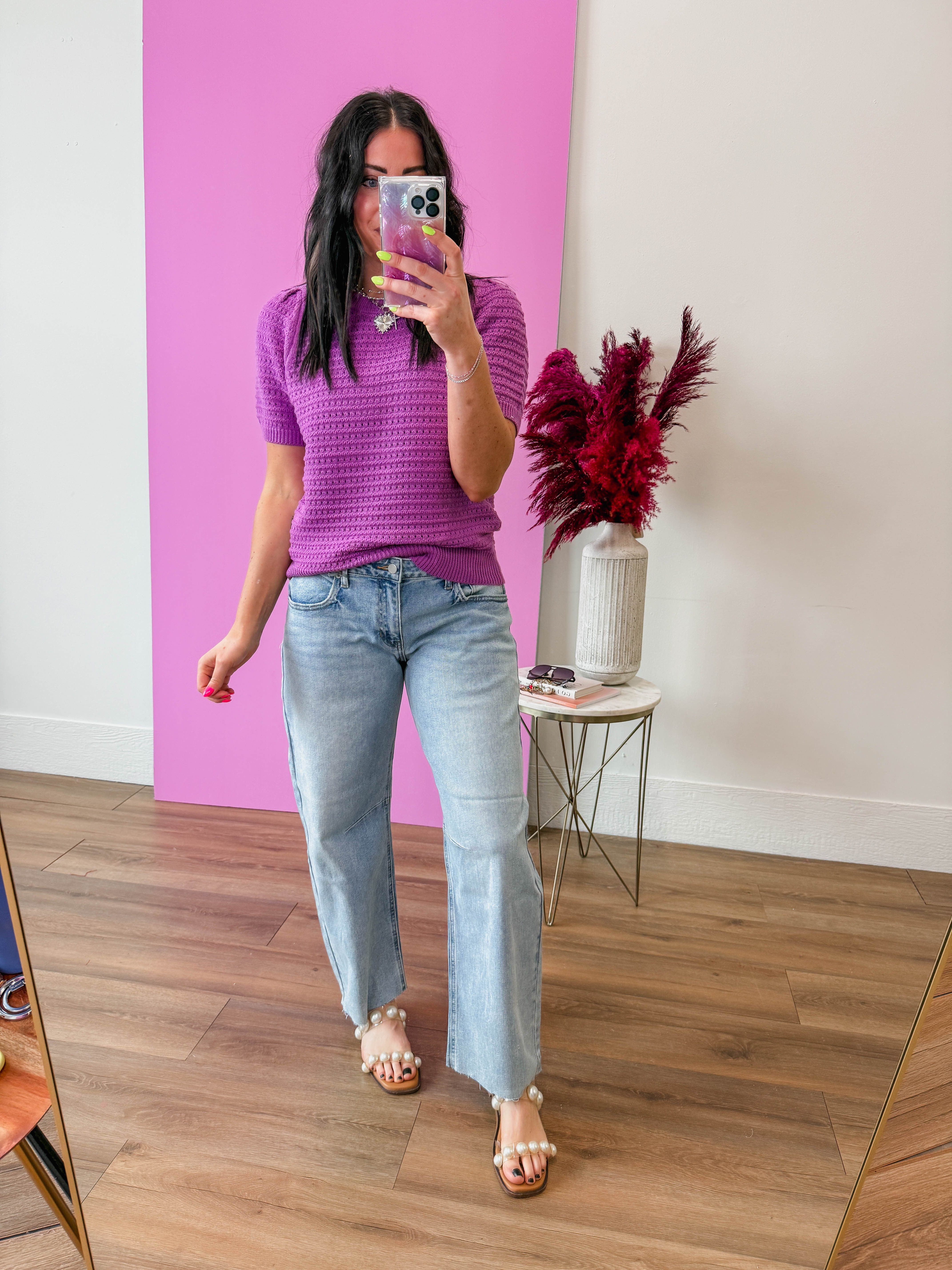 Erin Knit Top-Orchid - Image 9