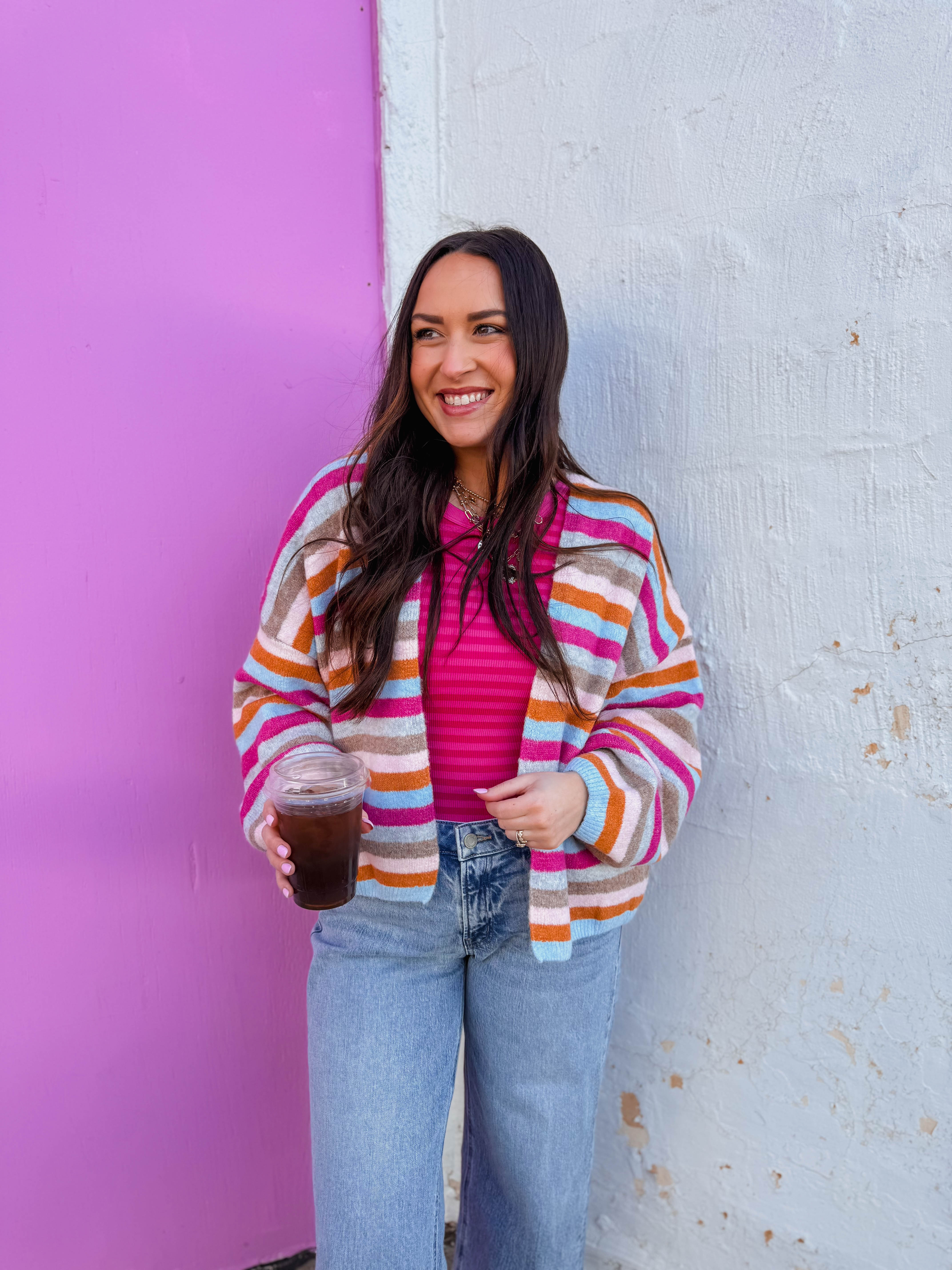 Everyday Cool Striped Cardigan - Image 11