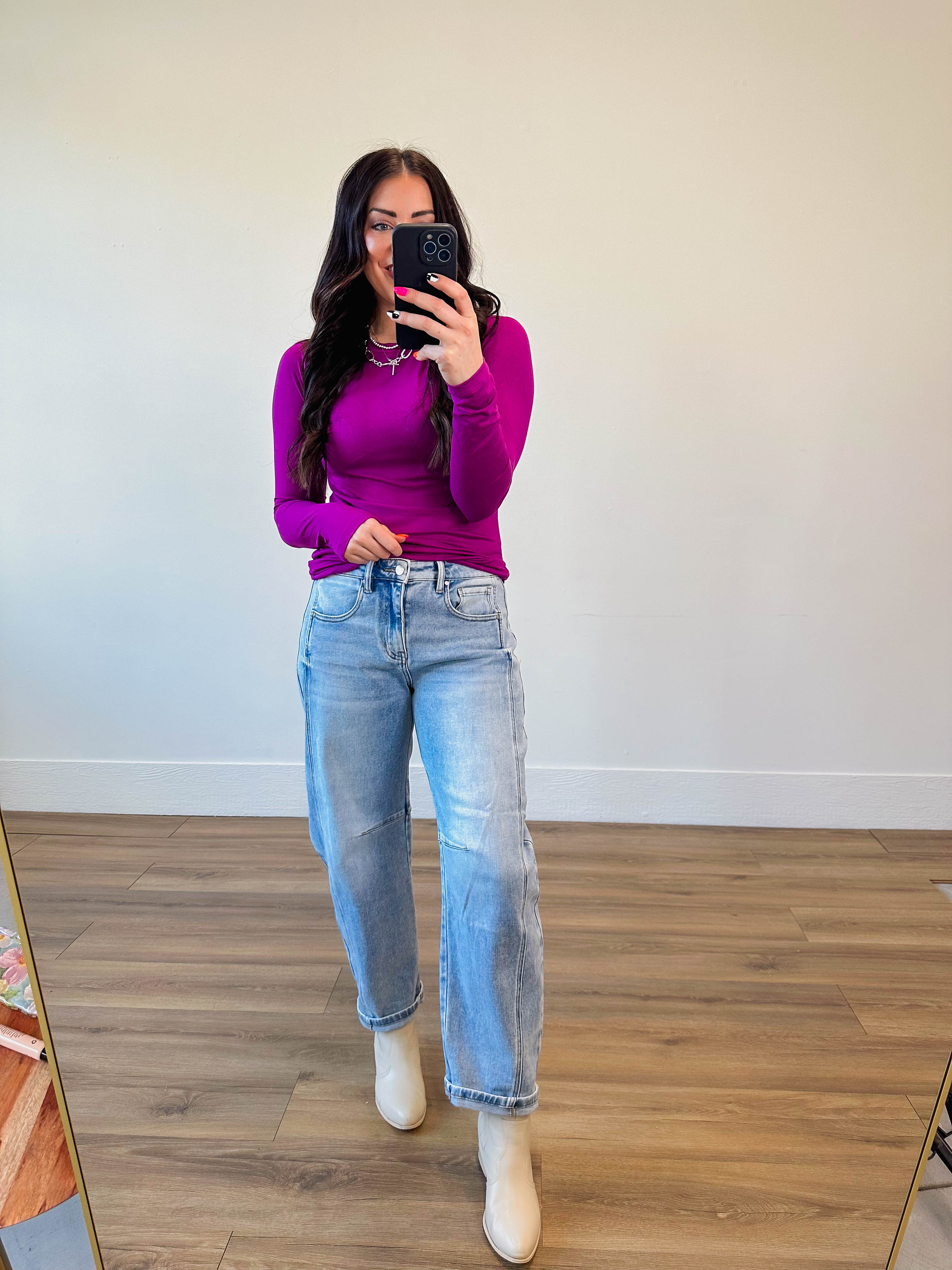 Everyday Essential Long Sleeve-Light Plum - Image 12