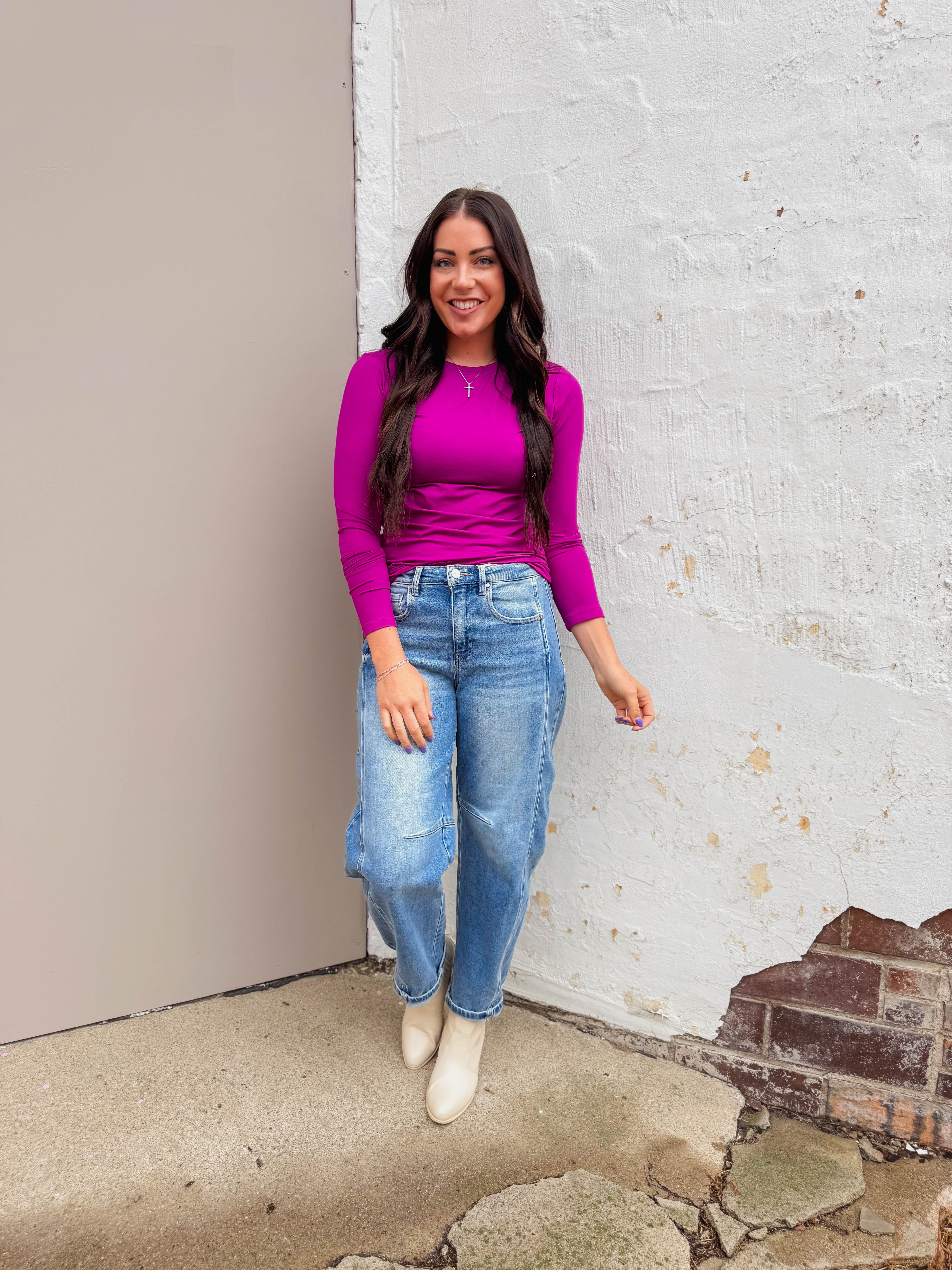 Everyday Essential Long Sleeve-Light Plum - Image 14