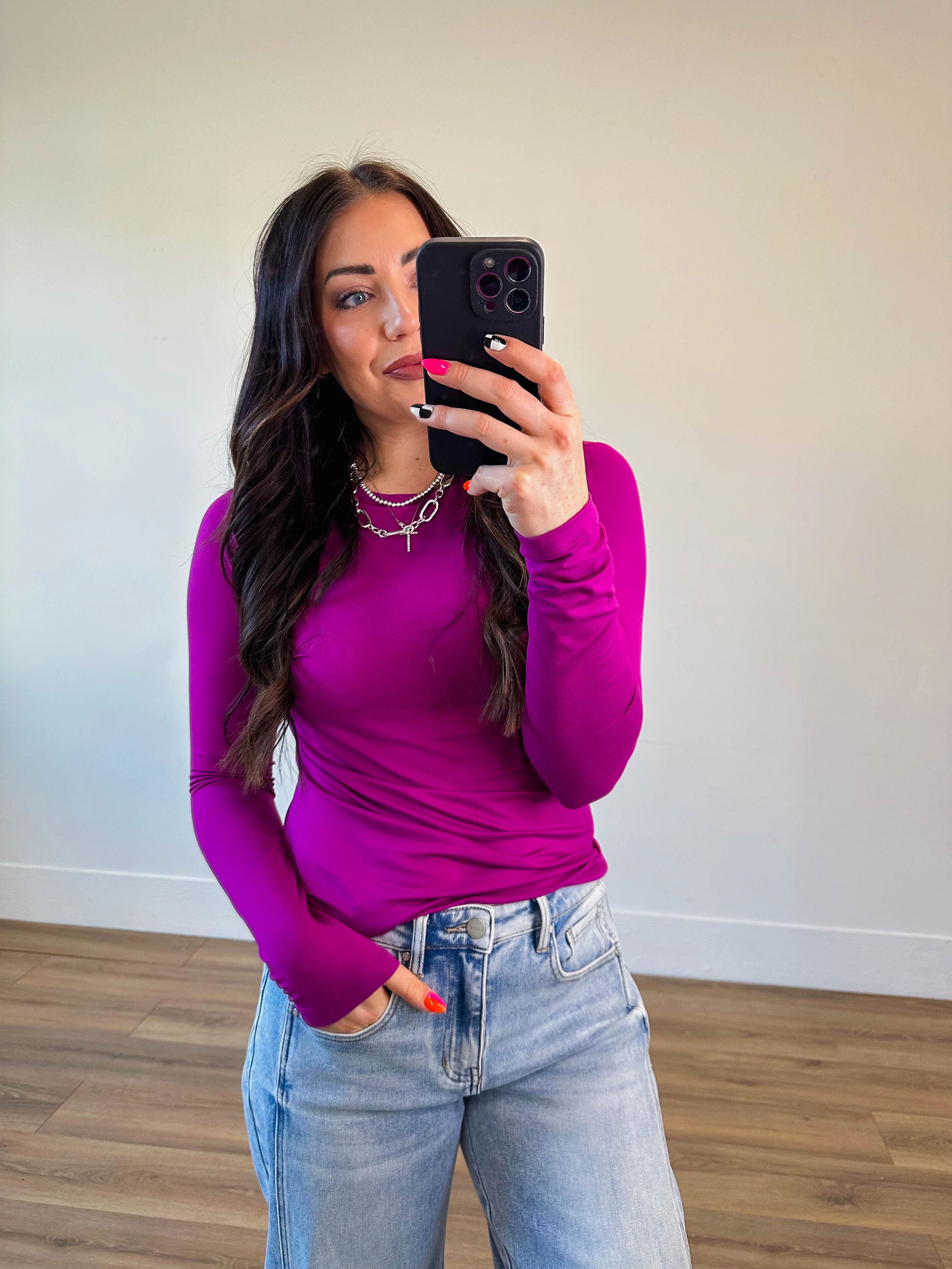 Everyday Essential Long Sleeve-Light Plum - Image 6