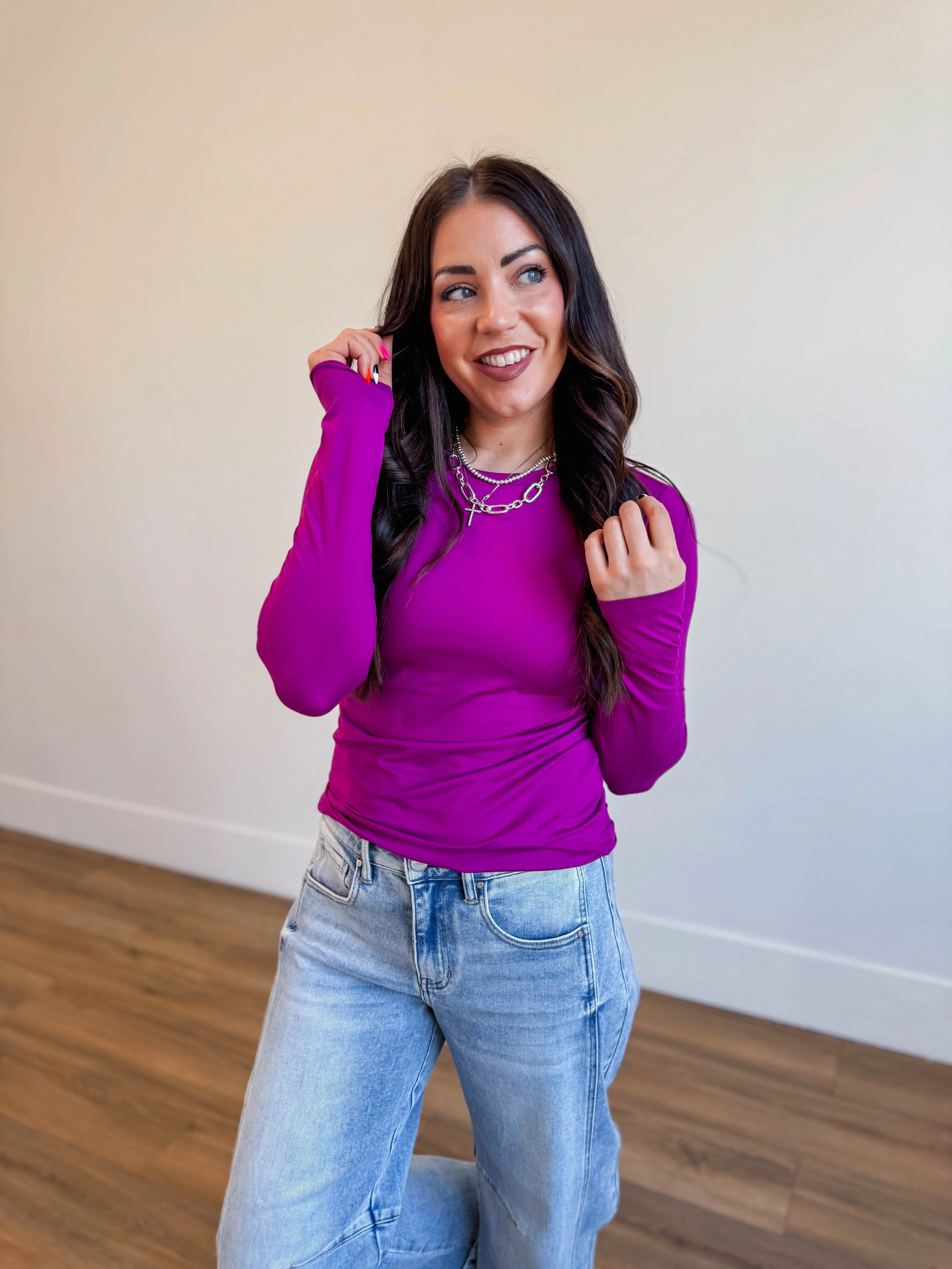 Everyday Essential Long Sleeve-Light Plum - Image 8