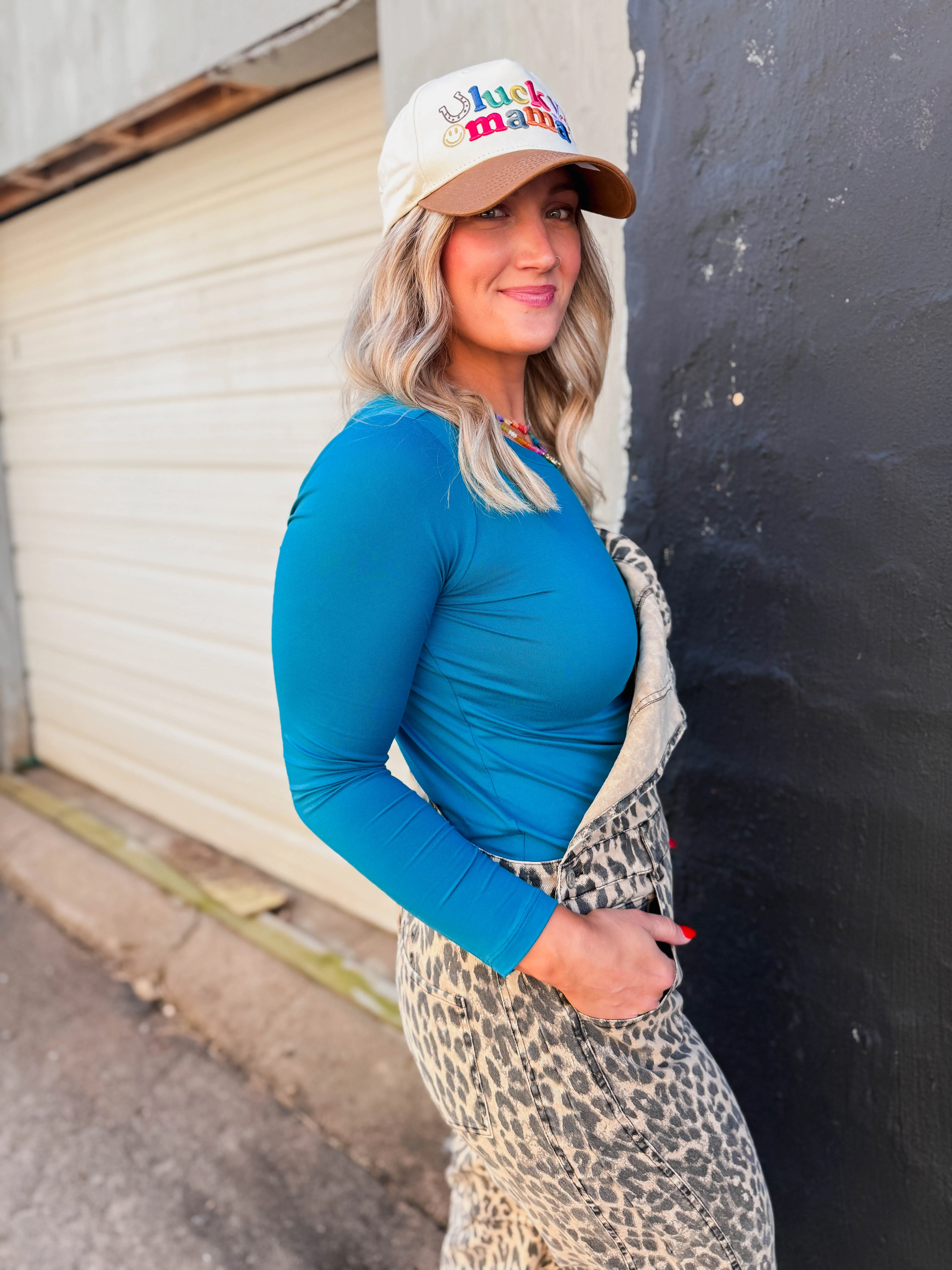 Everyday Essential Long Sleeve-Teal - Image 4