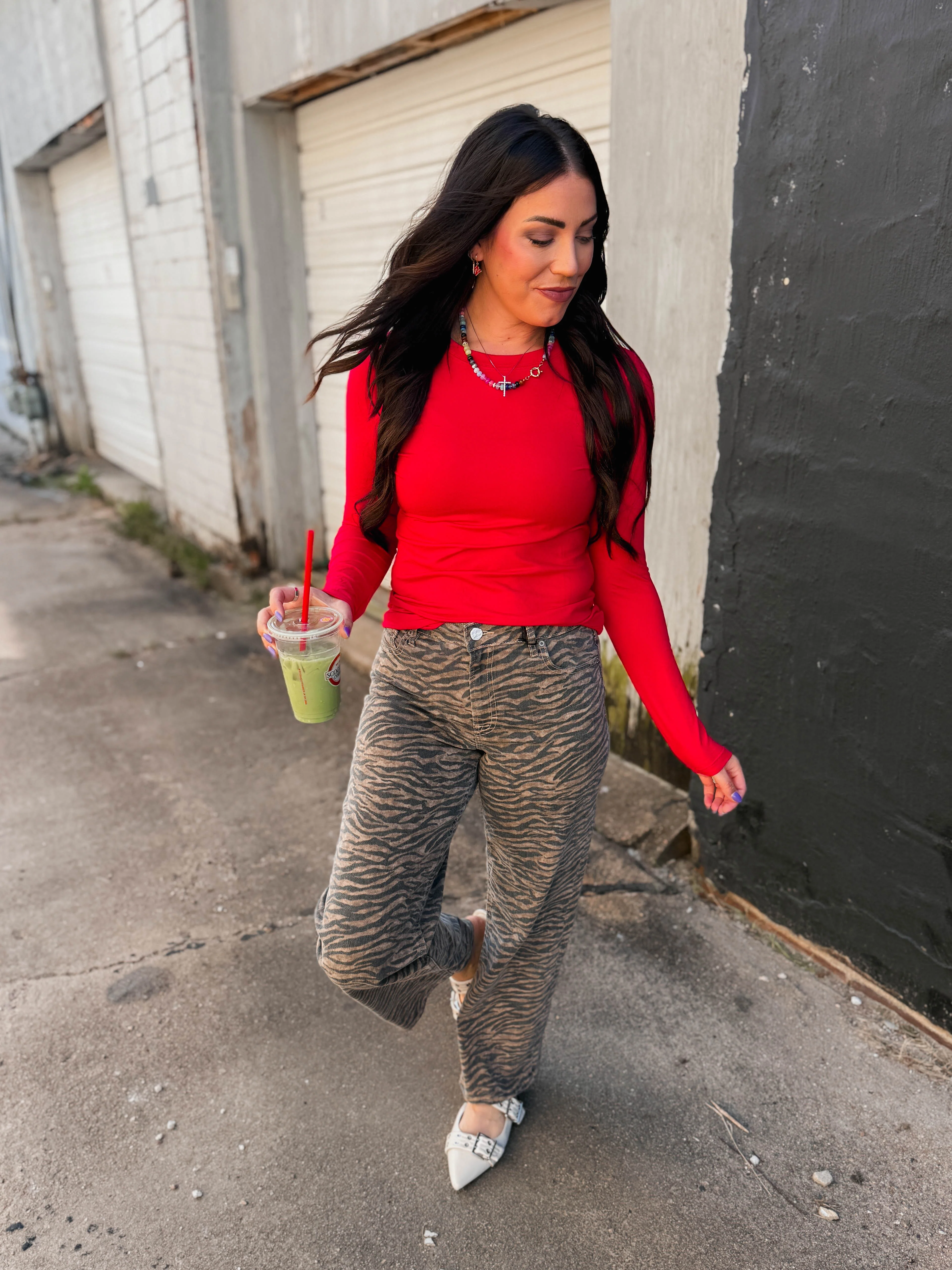 Everyday Essential Long Sleeve-Ruby - Image 2