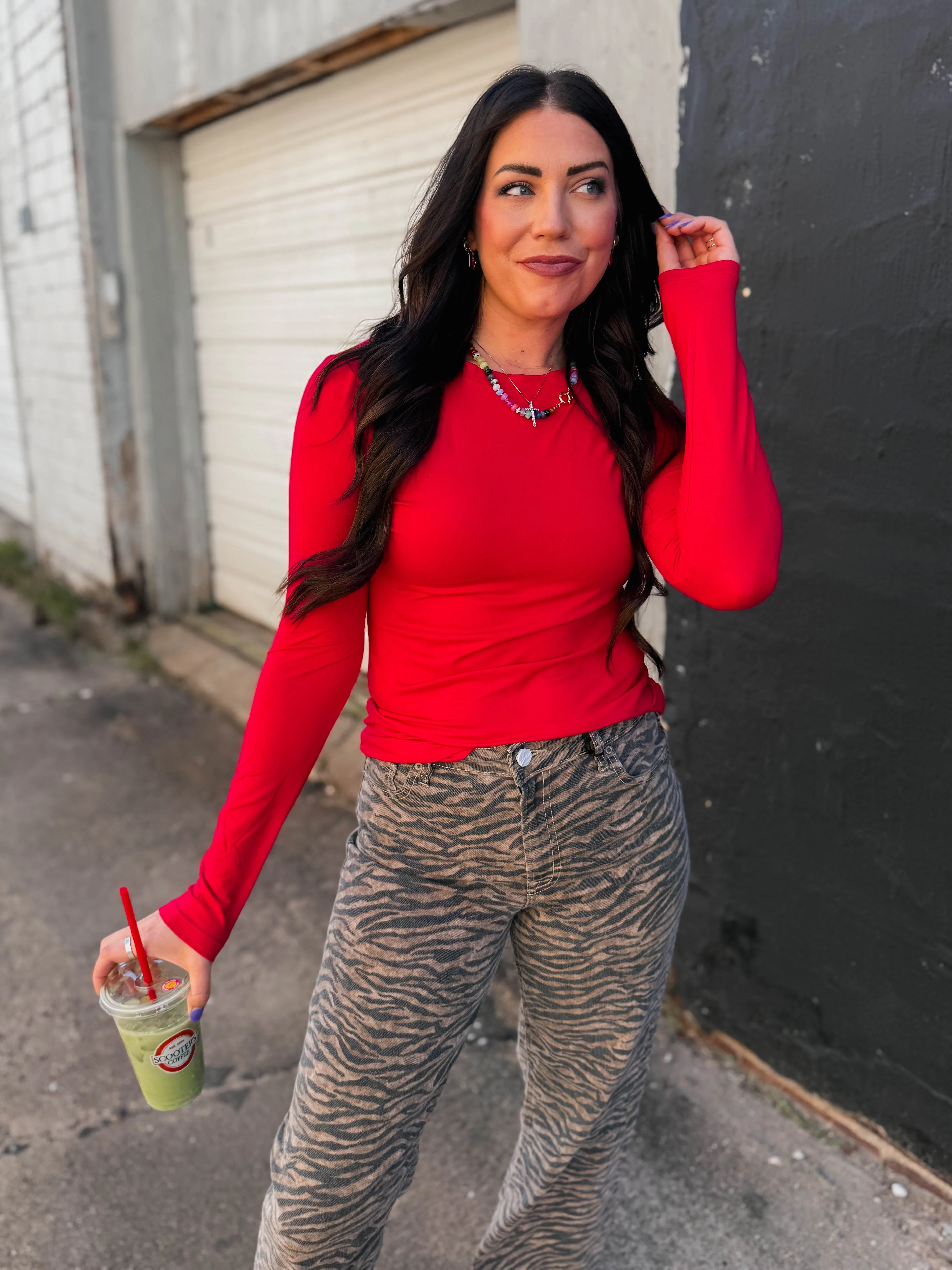 Everyday Essential Long Sleeve-Ruby - Image 3