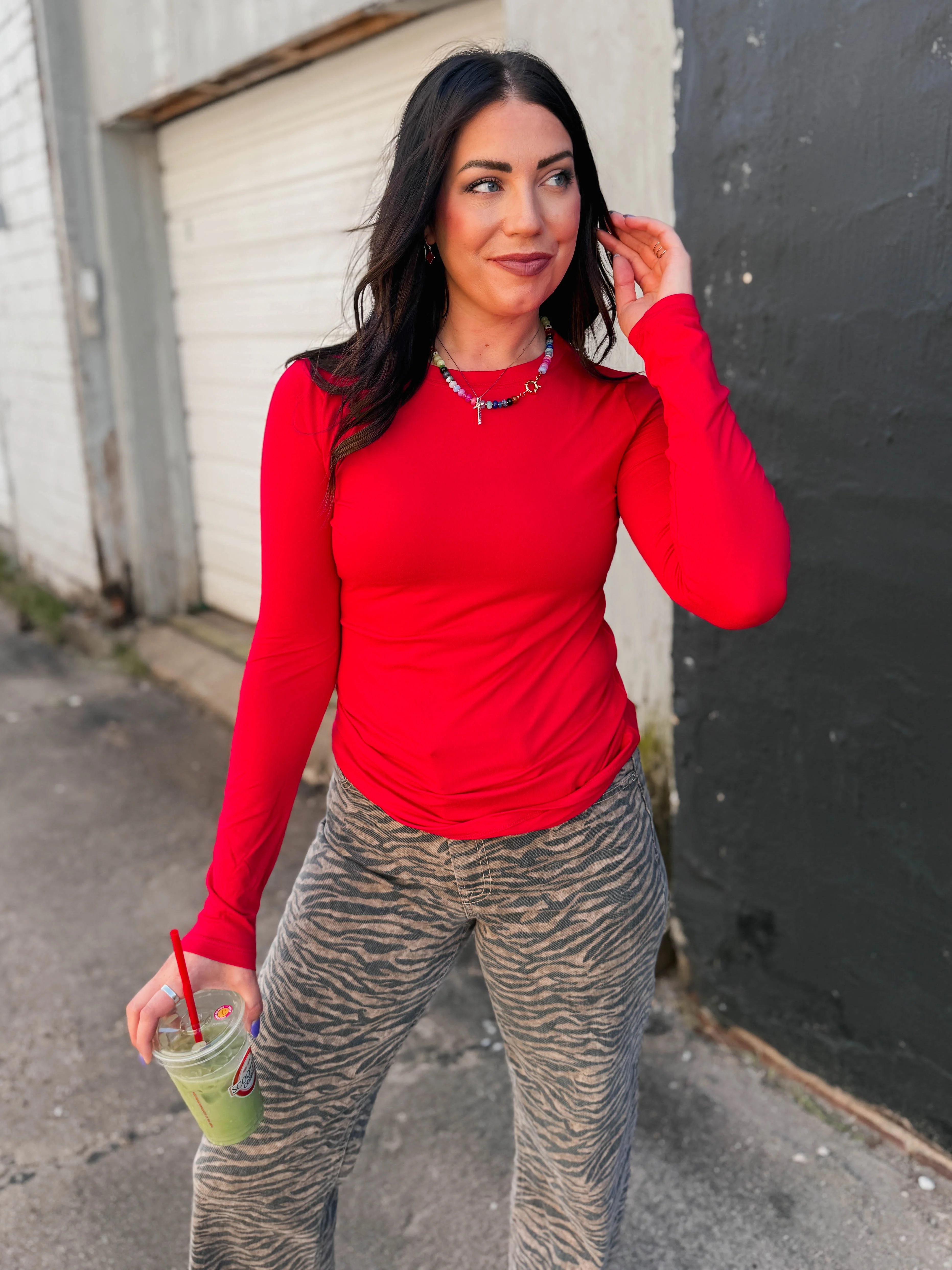 Everyday Essential Long Sleeve-Ruby - Image 4