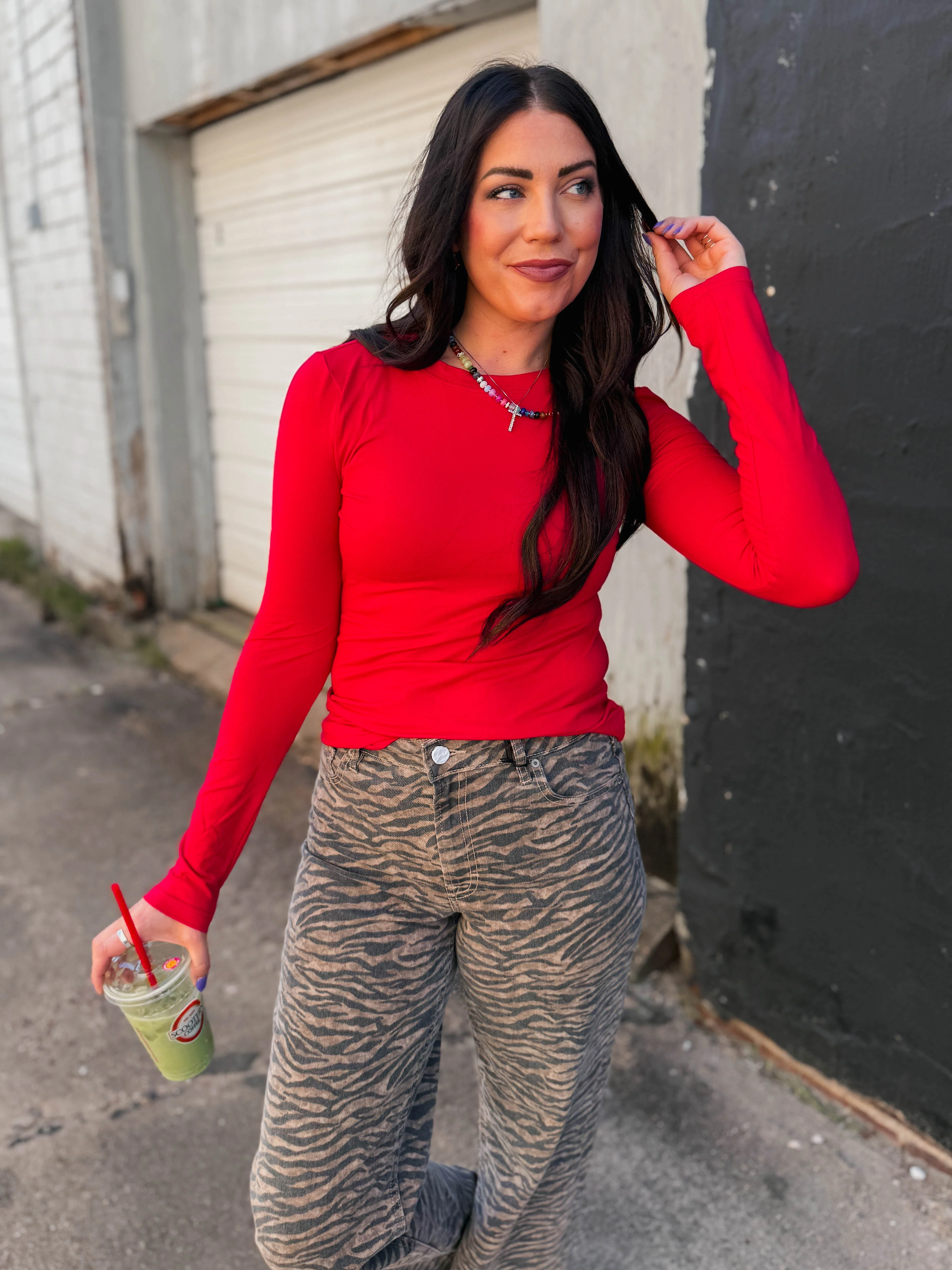Everyday Essential Long Sleeve-Ruby - Image 5