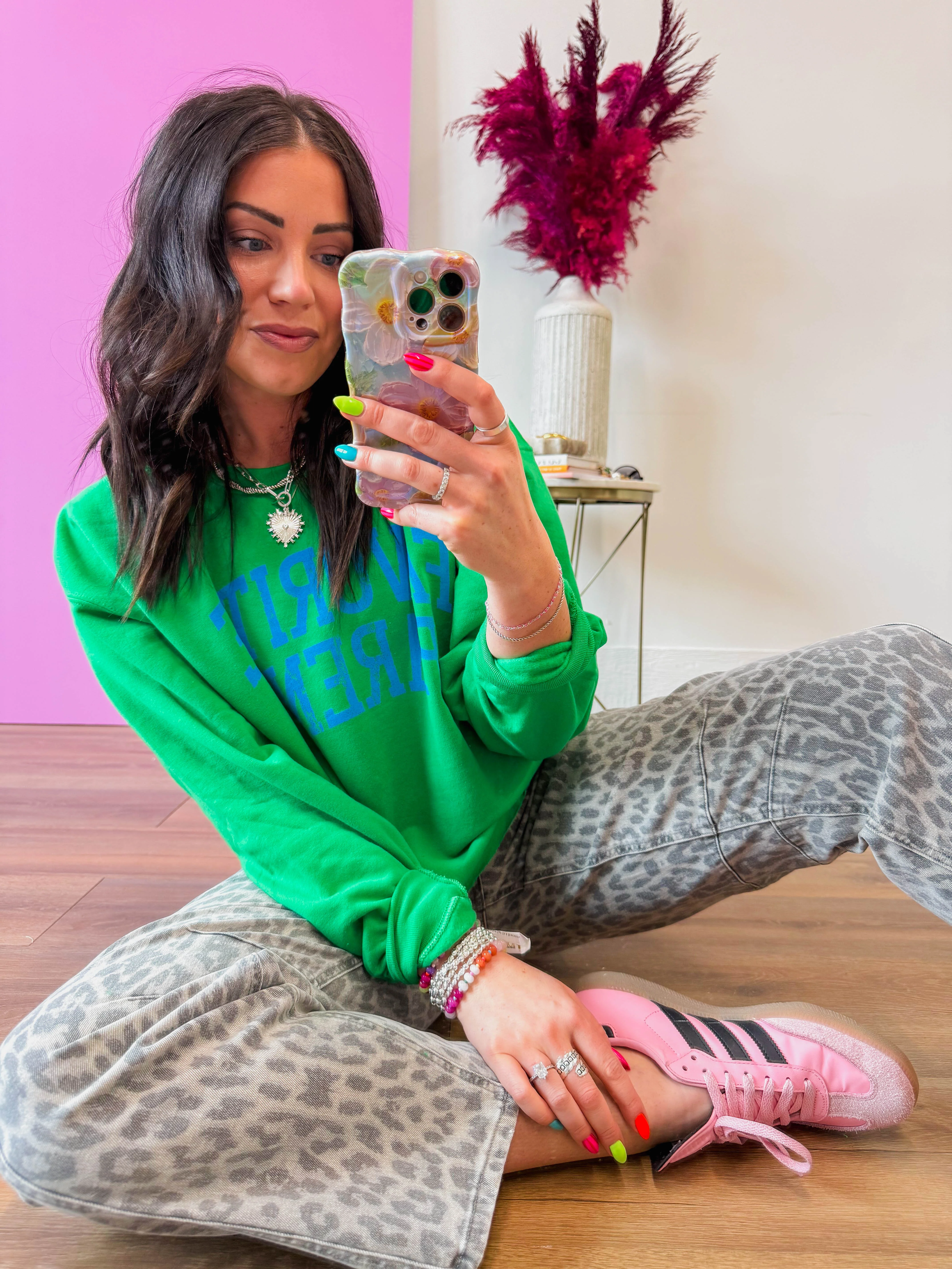 Favorite Parent Crewneck-Green - Image 11