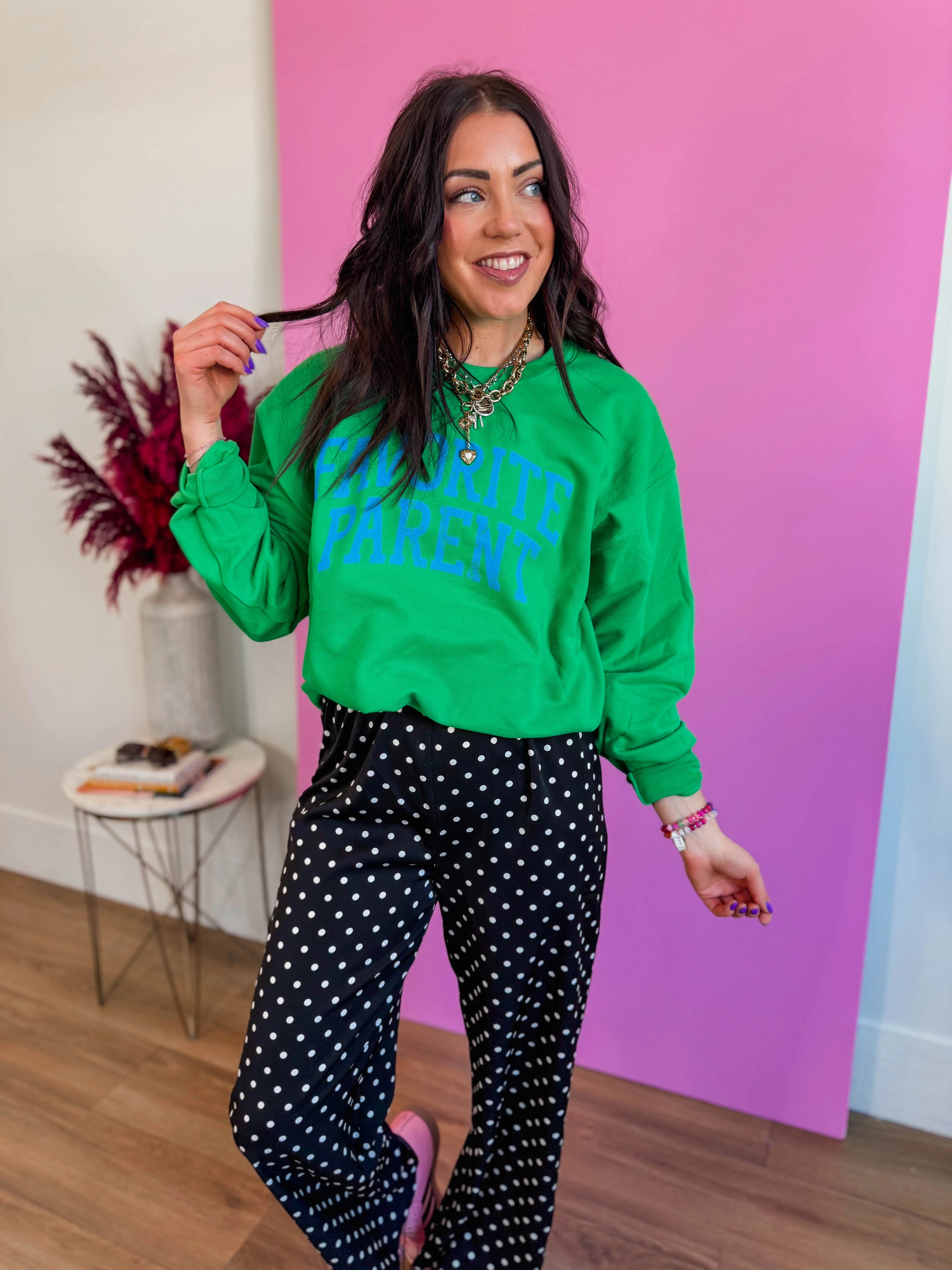 Favorite Parent Crewneck-Green - Image 19