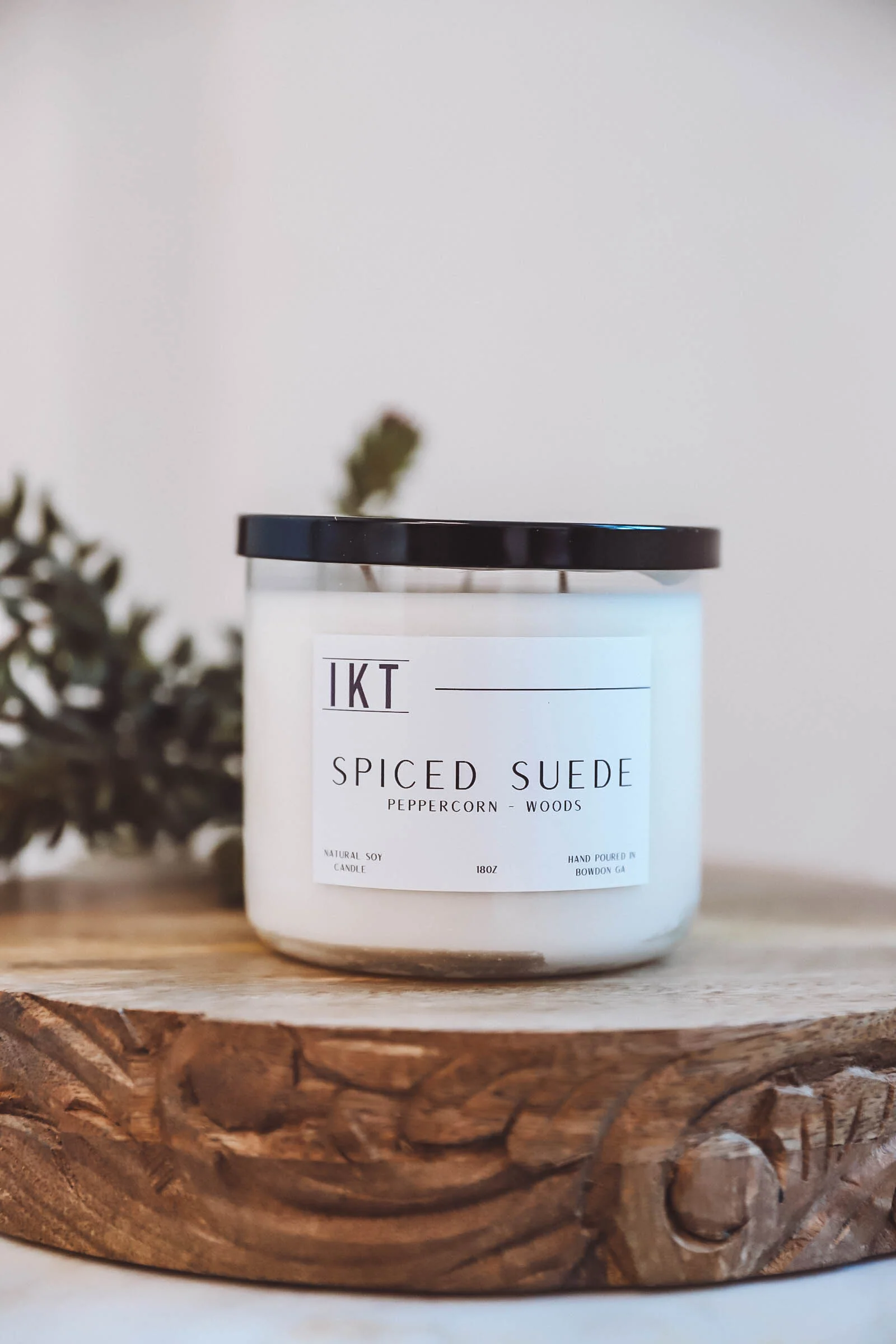 Flicker + Flame 18oz Candle-Spiced Suede - Image 2