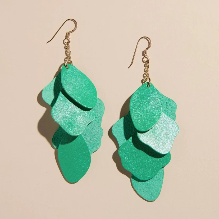 Florence Earrings-Baja Shimmer - Nickel & Suede - Image 3
