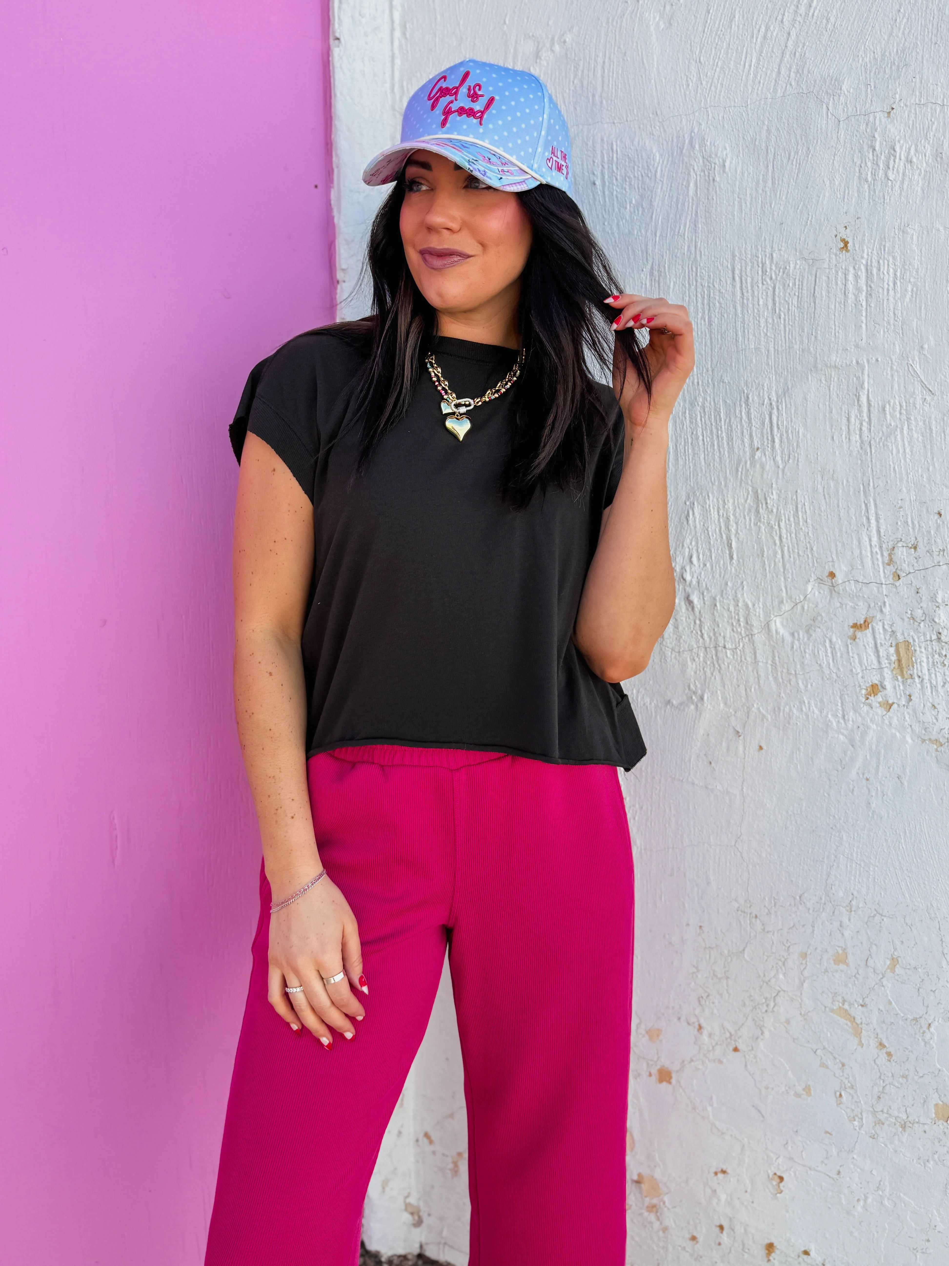 Flow Form Open Back Tee-Black - Image 4