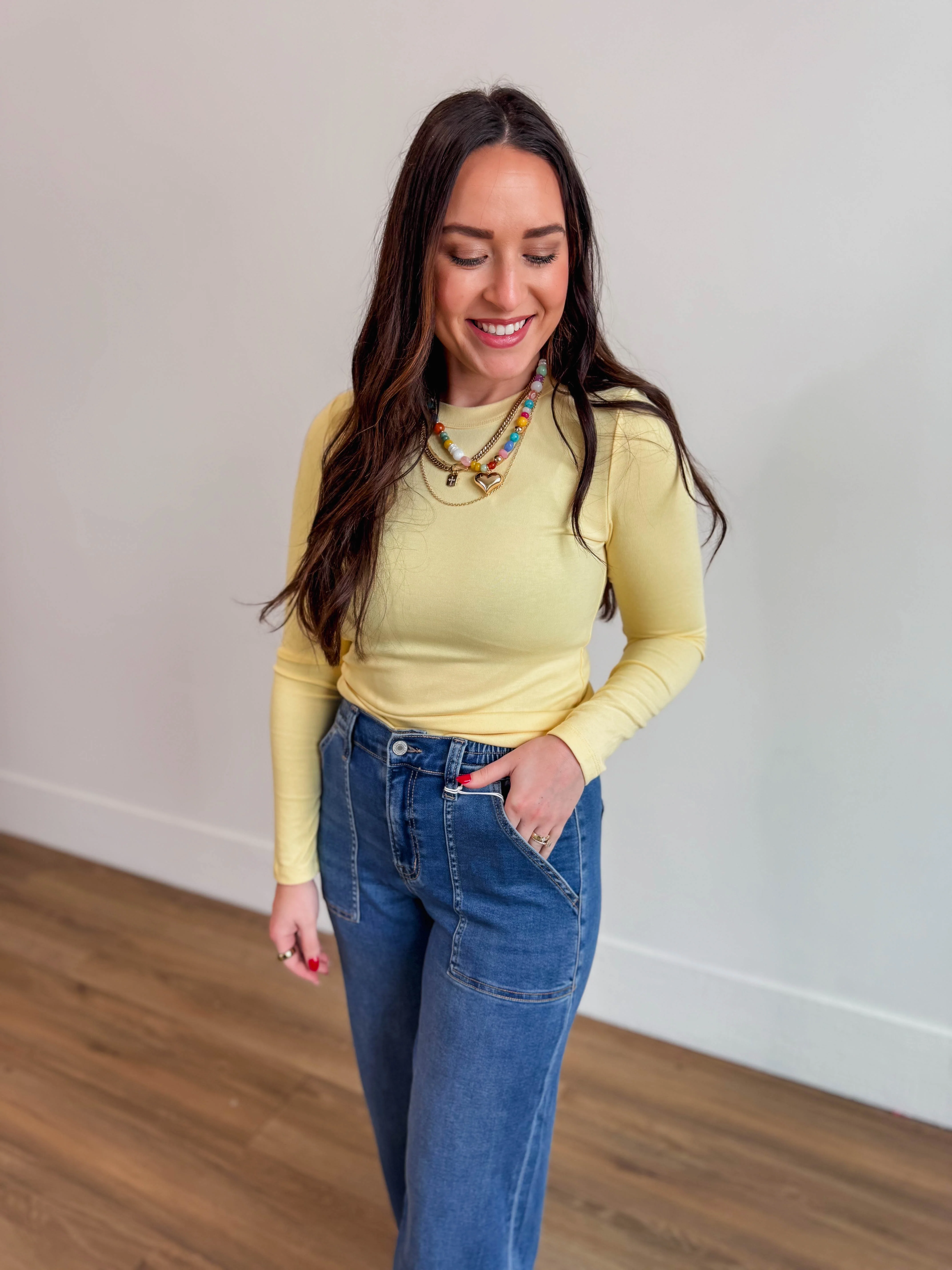 Go To Basic Long Sleeve-Yellow - Image 4
