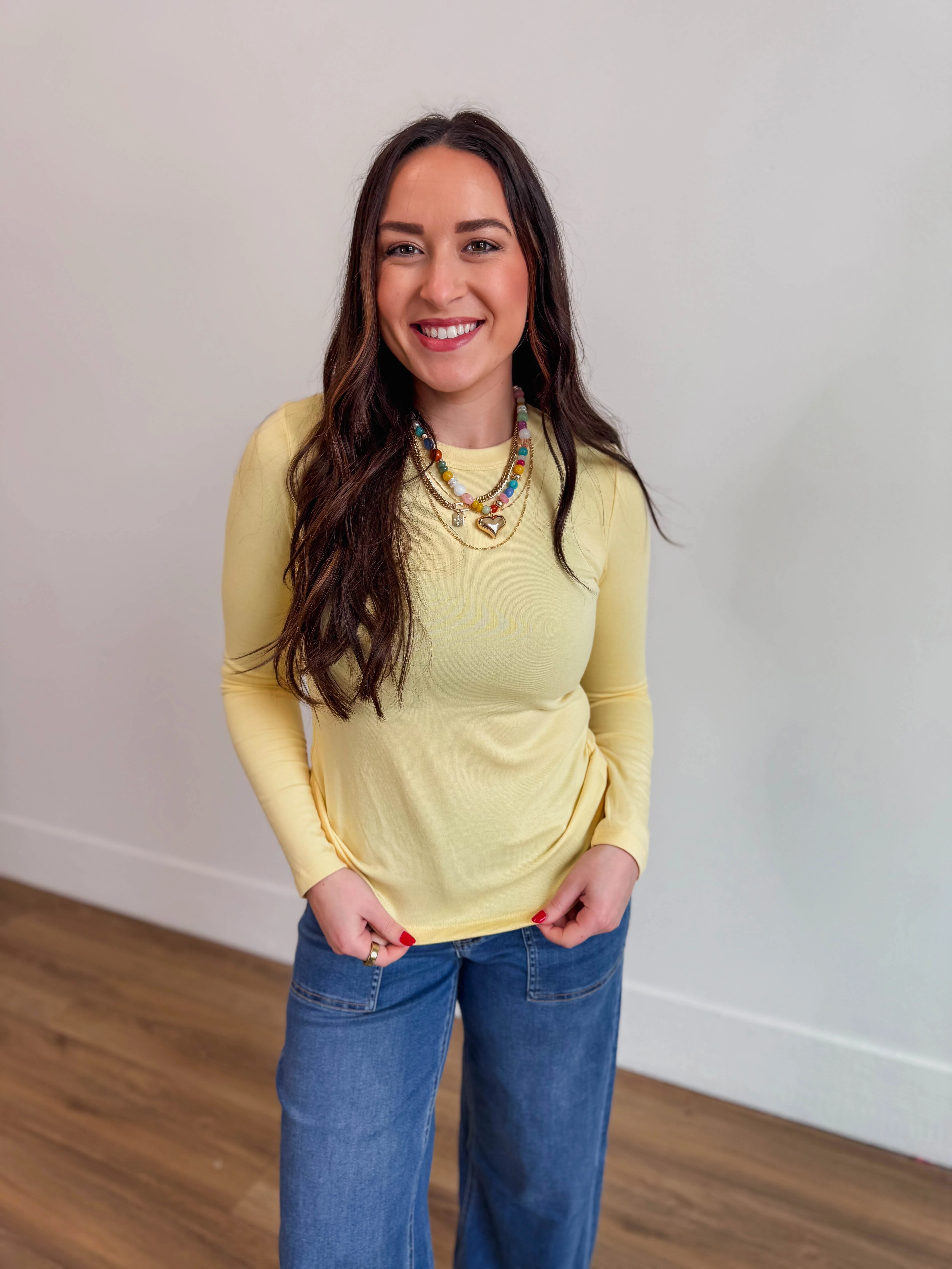 Go To Basic Long Sleeve-Yellow - Image 5