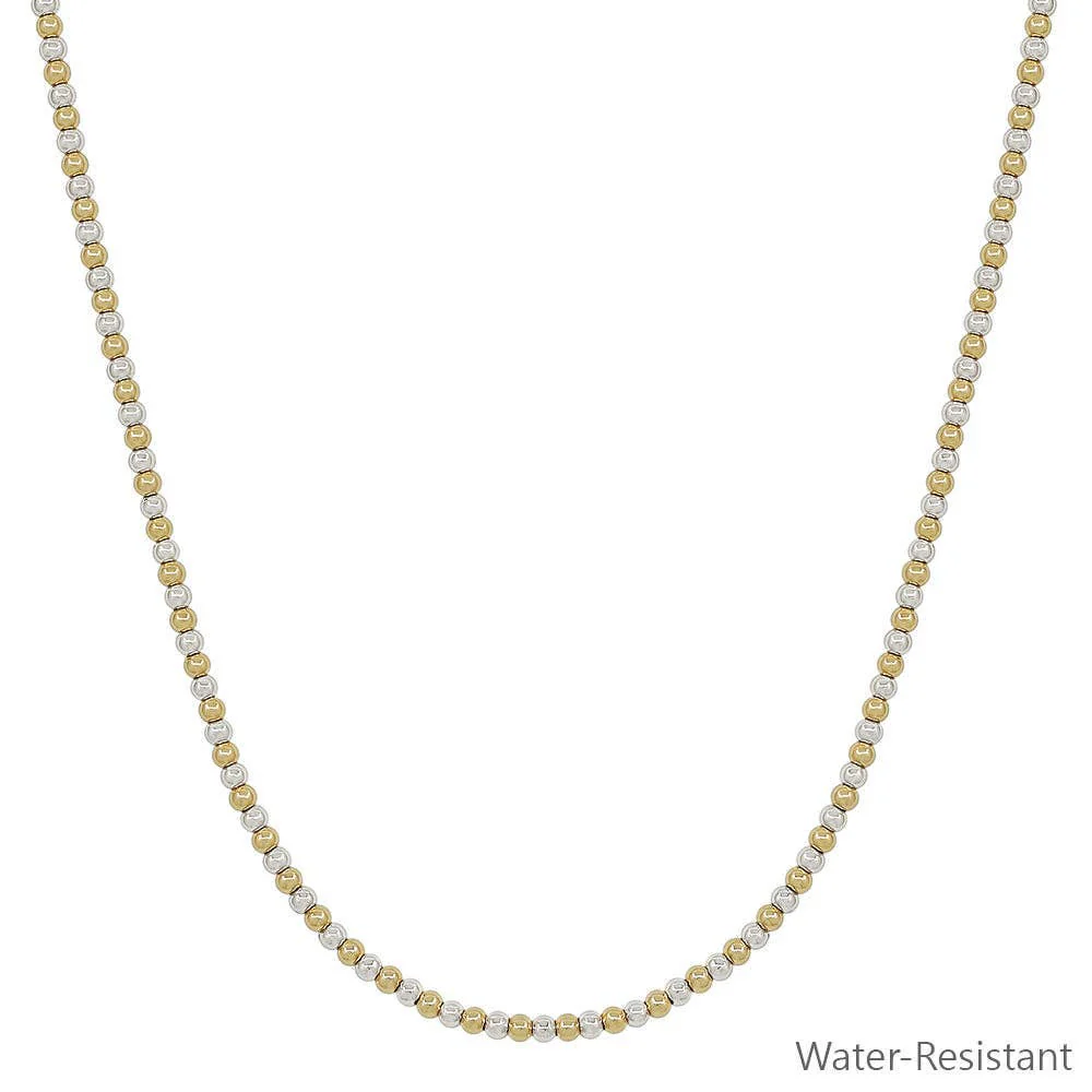 Gold & Silver Beaded Necklace - Image 3