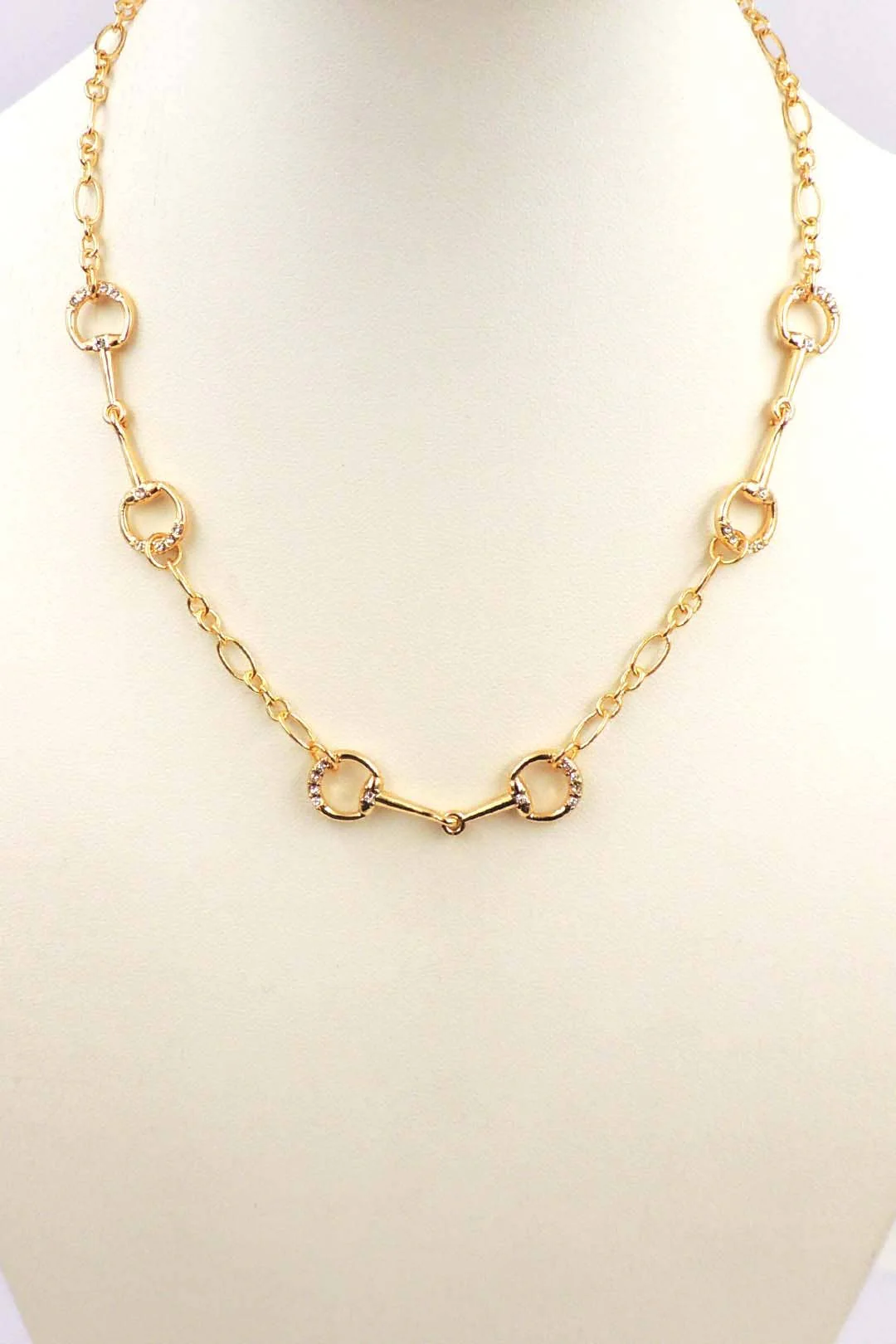Gold Horse Bit Necklace - Image 3