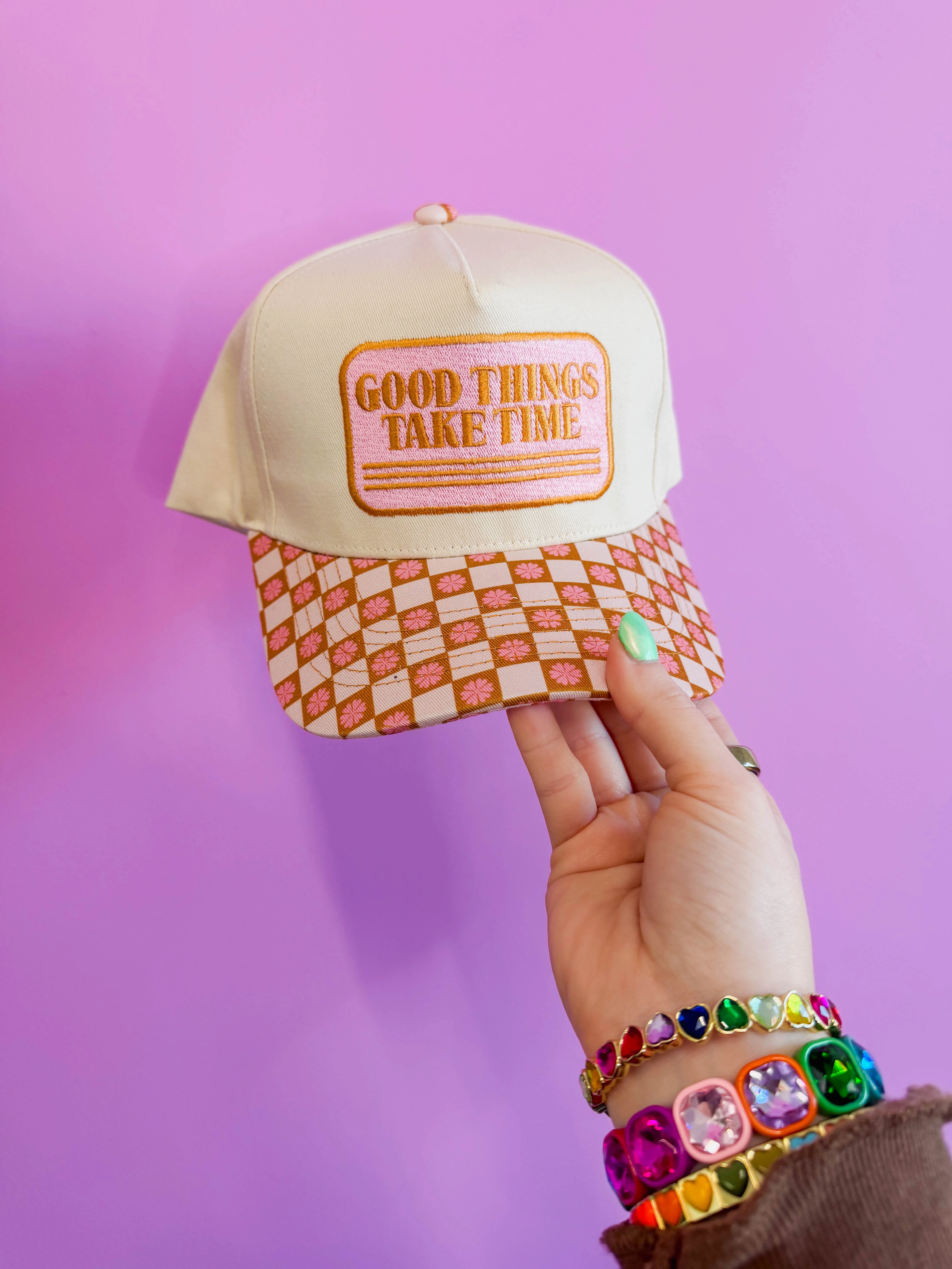 Good Things Take Time Trucker Hat - Image 3