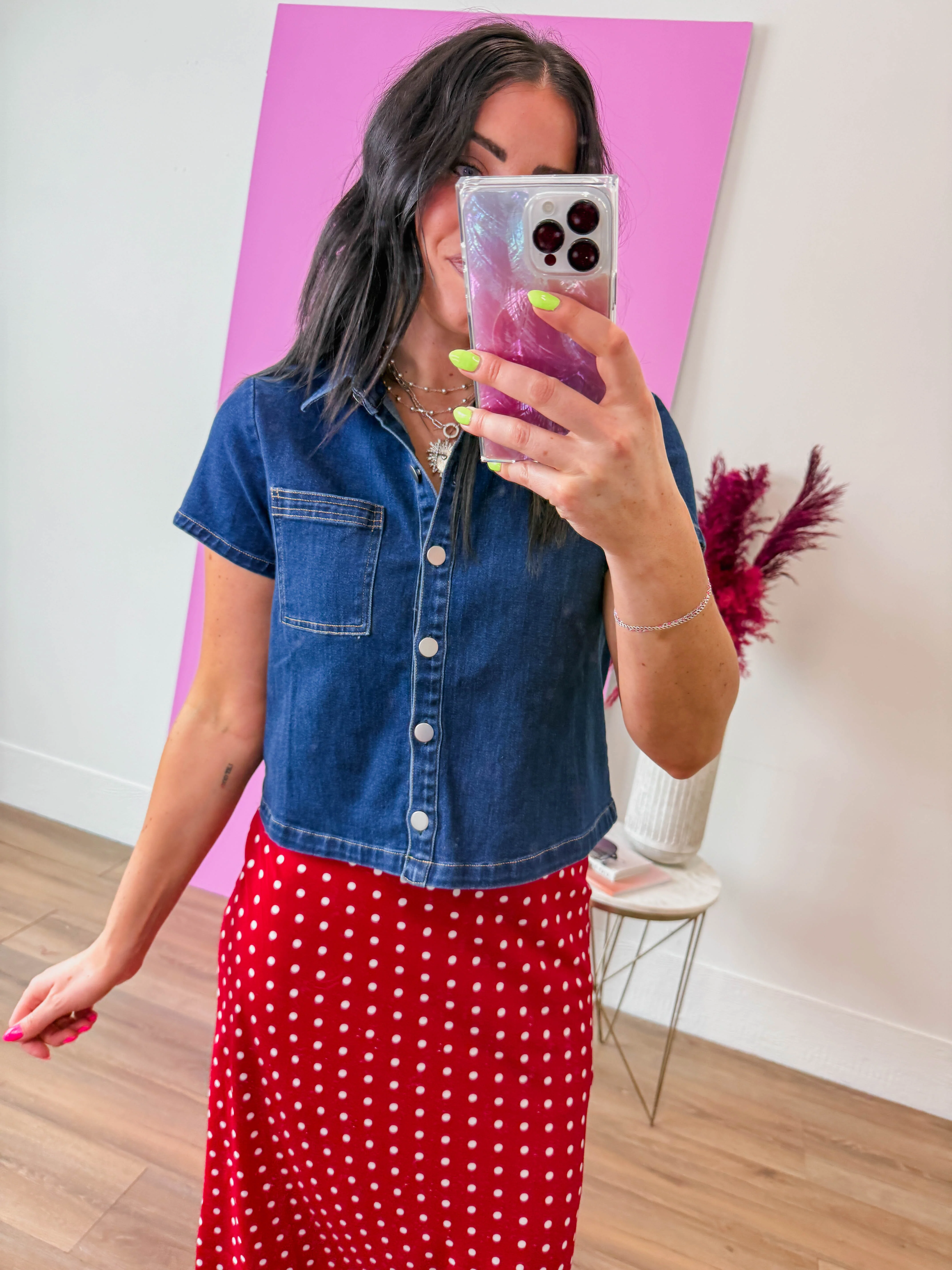 Gracey Denim Top - Image 5