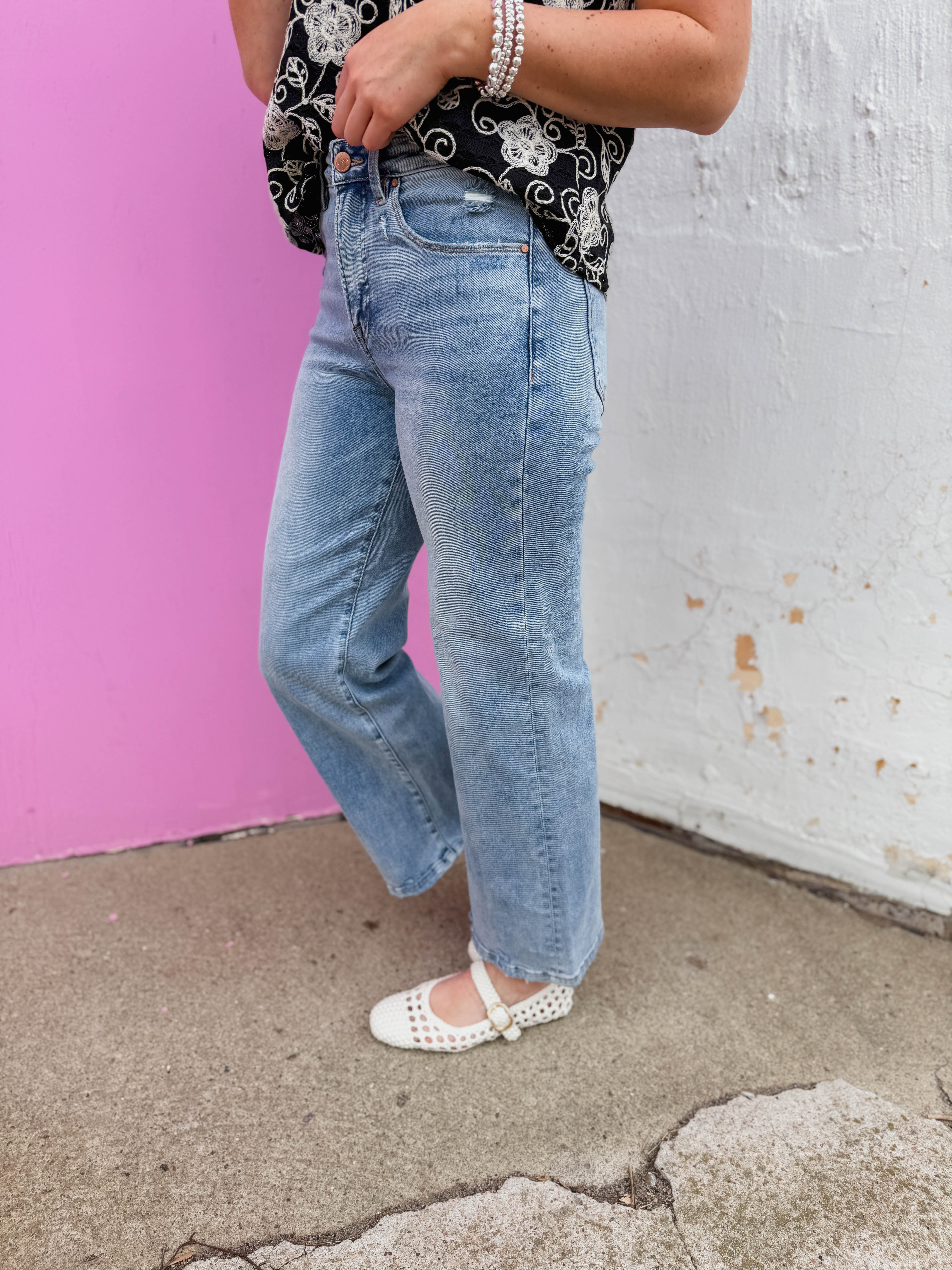 Haley High Rise Wide Leg Denim - Image 5