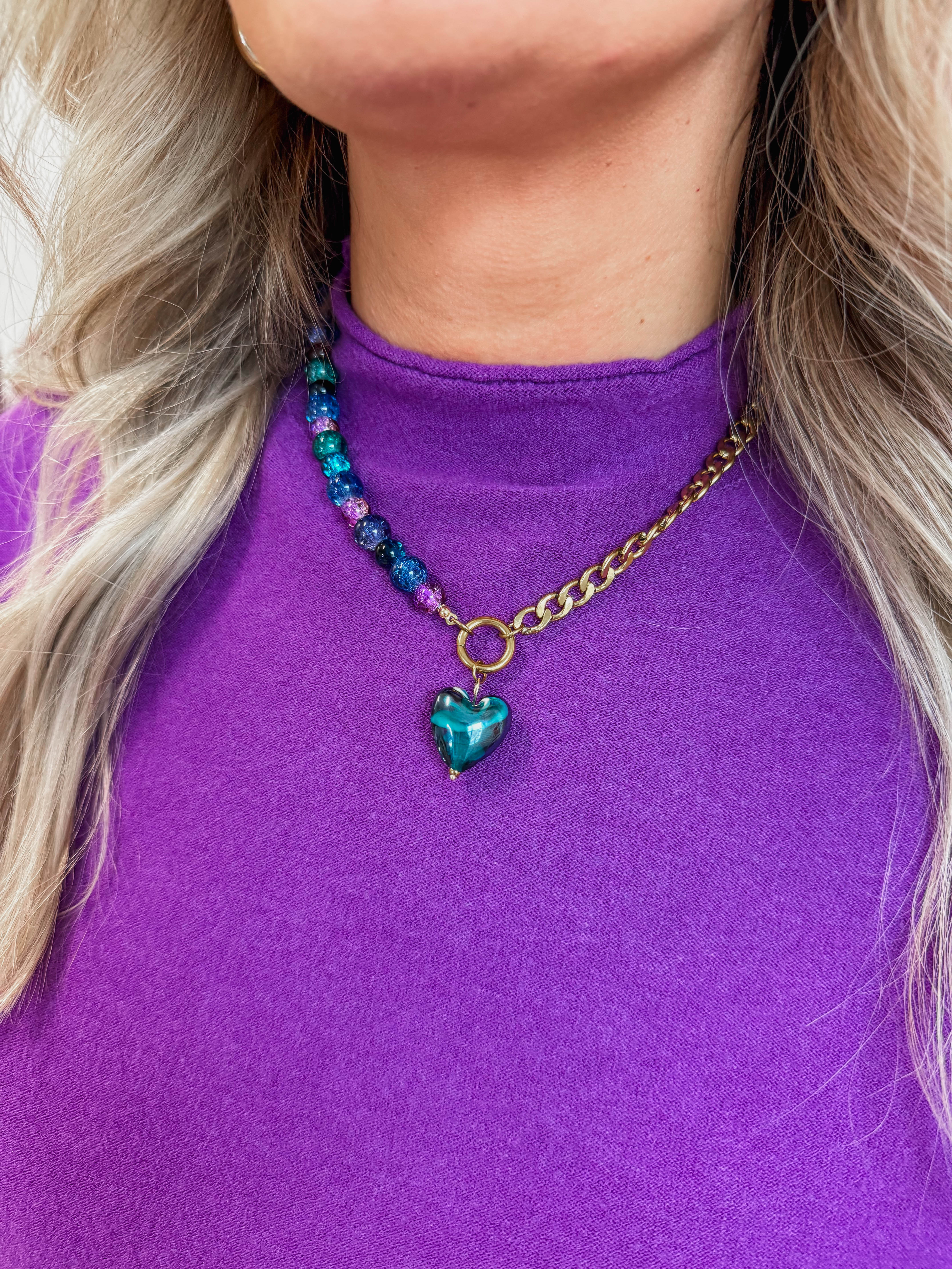 Half & Heart Necklace - Image 4
