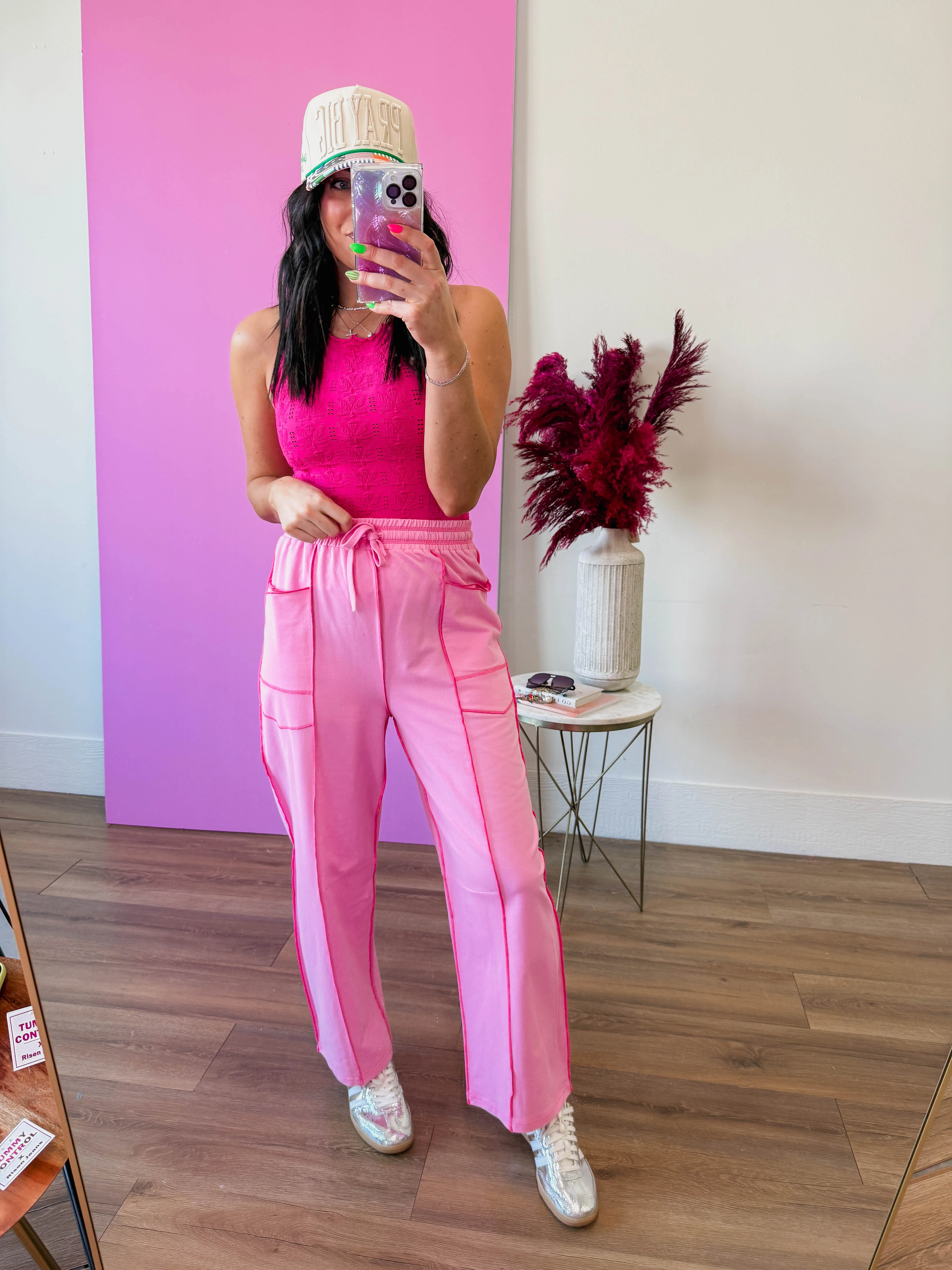 Hallie Barrel Pants-Pink - Image 3