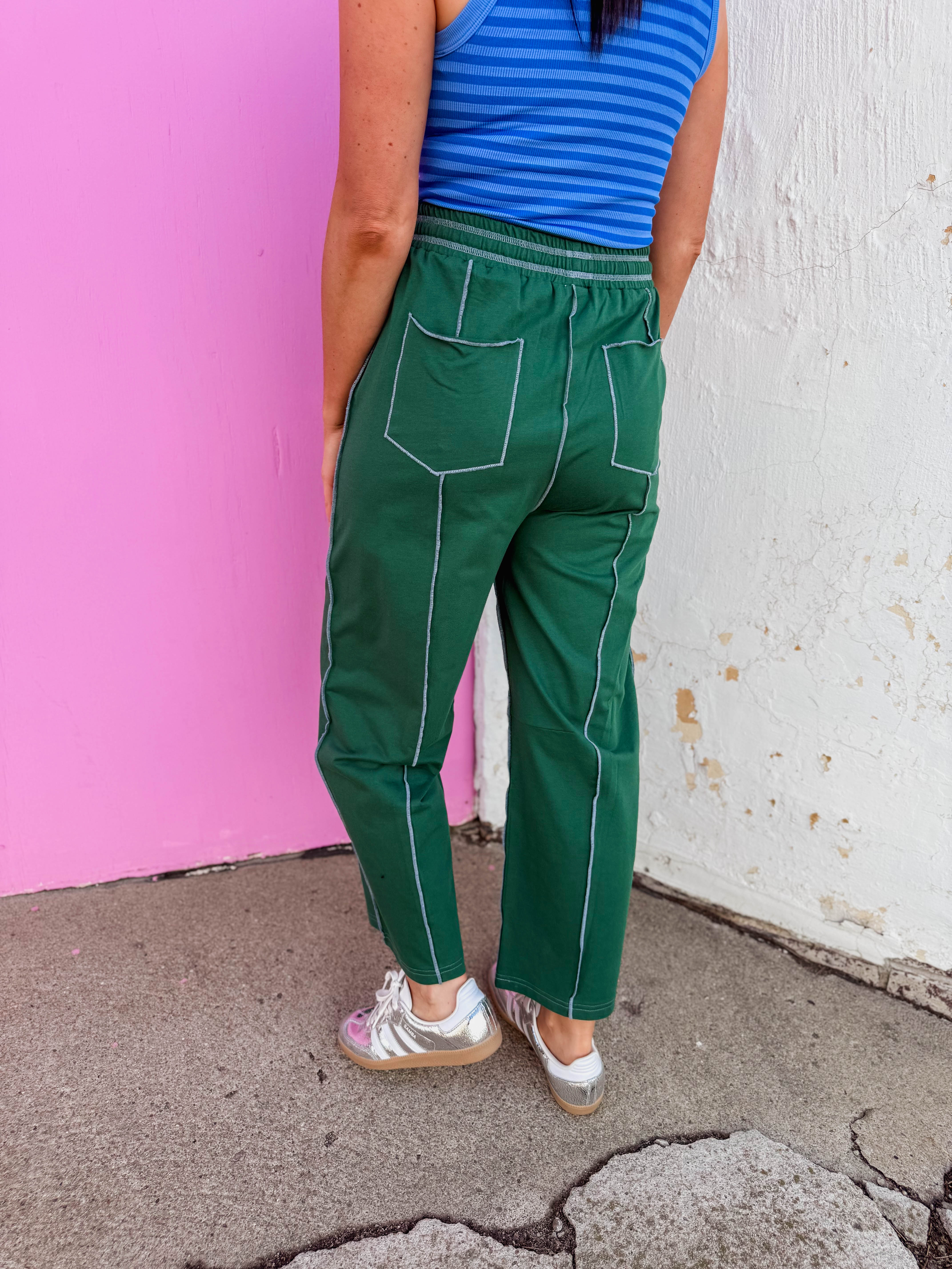 Hallie Barrel Pants-Green - Image 5