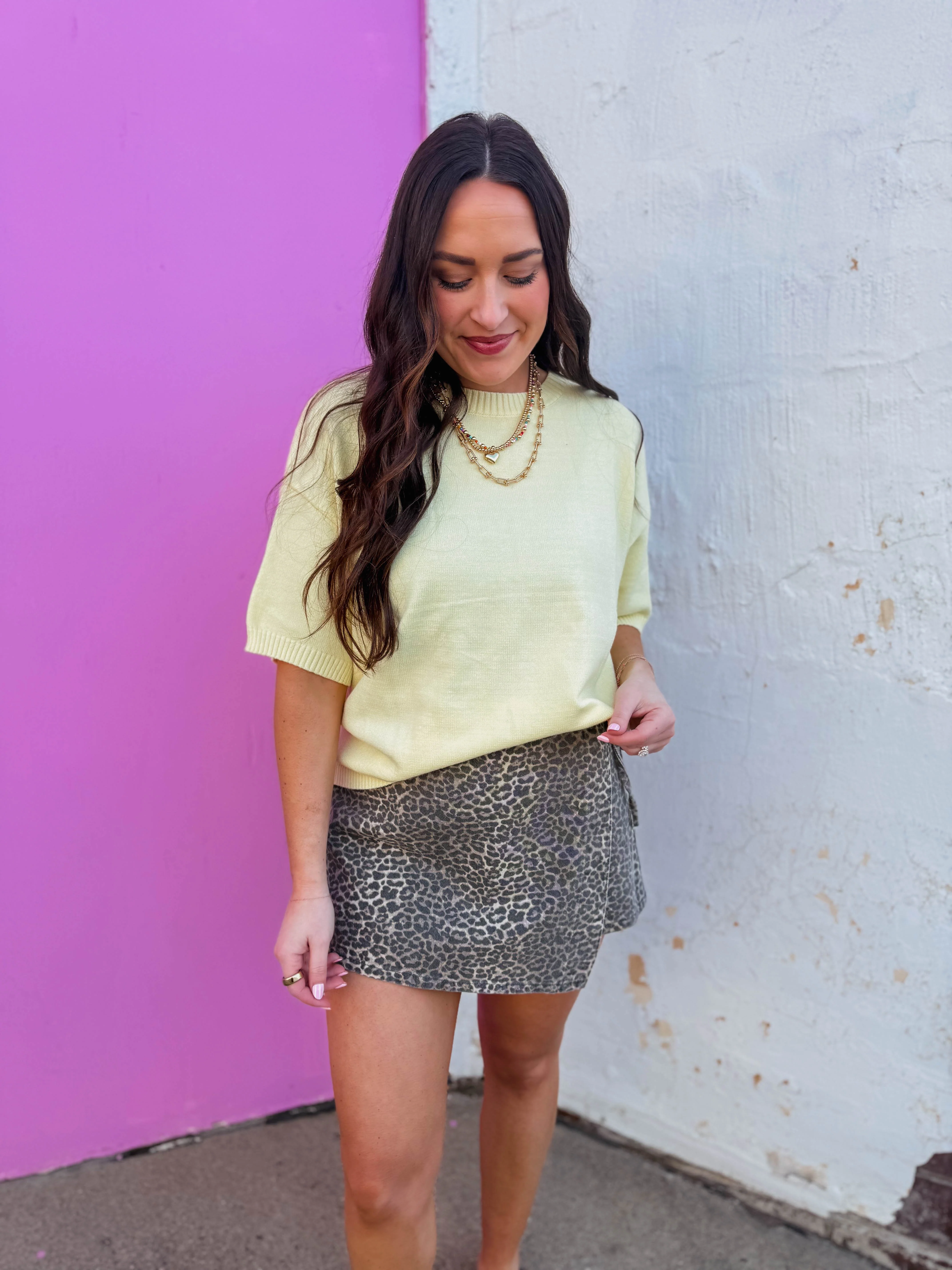 Harper Knit Top-Lemon - Image 11