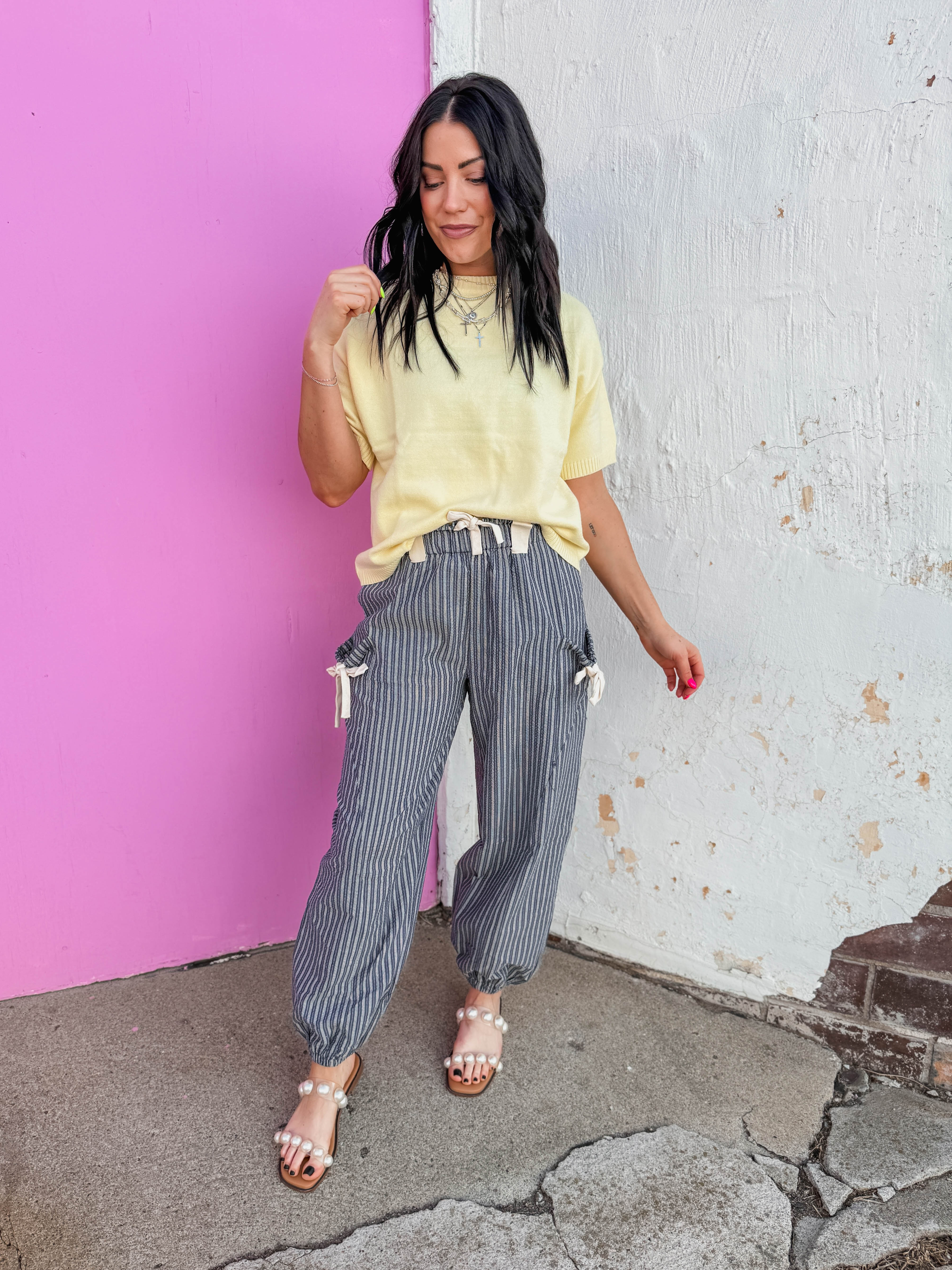 Harper Knit Top-Lemon - Image 2