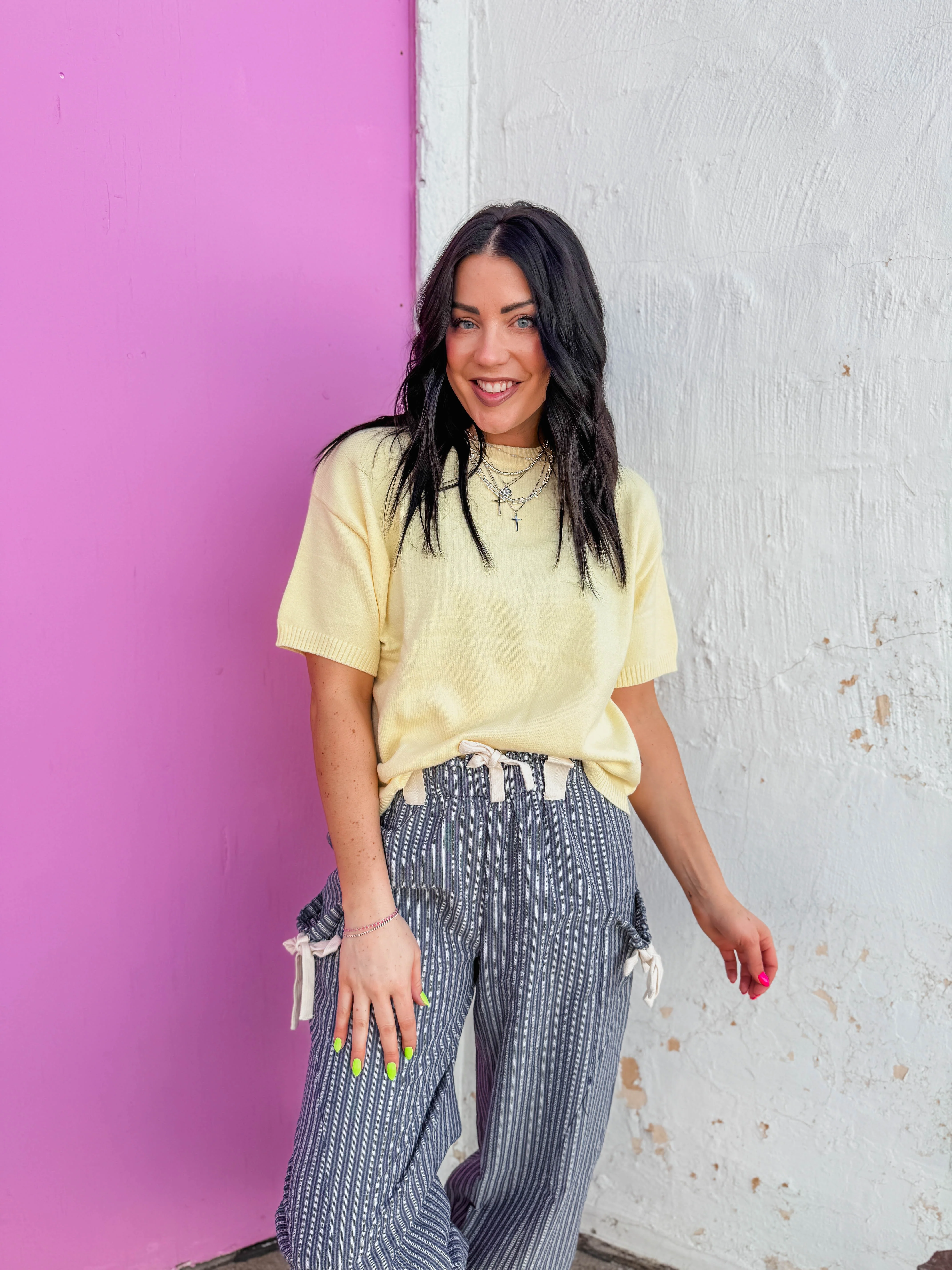 Harper Knit Top-Lemon - Image 4