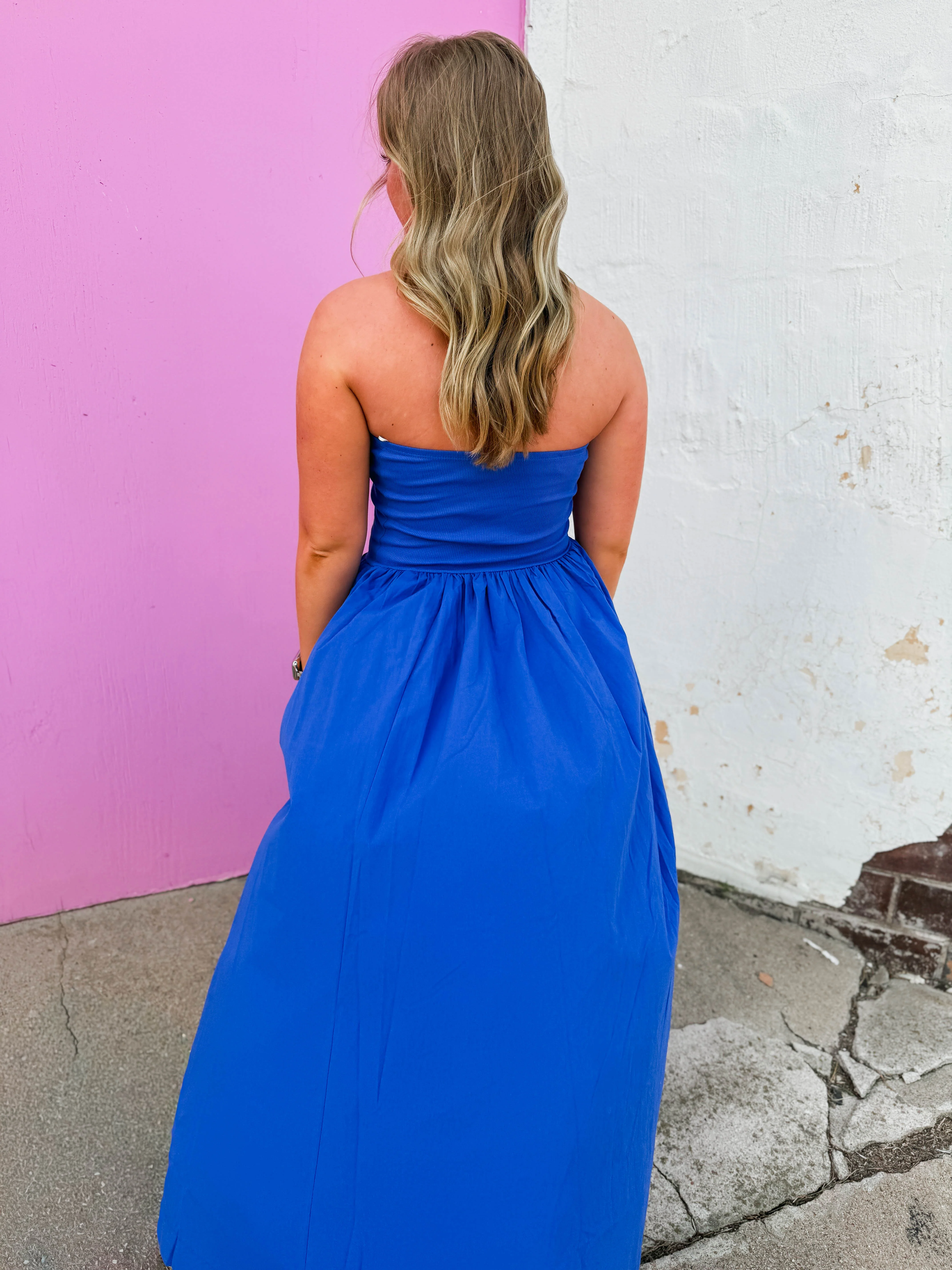 Having A Moment Midi Dress-Cobalt - Image 11