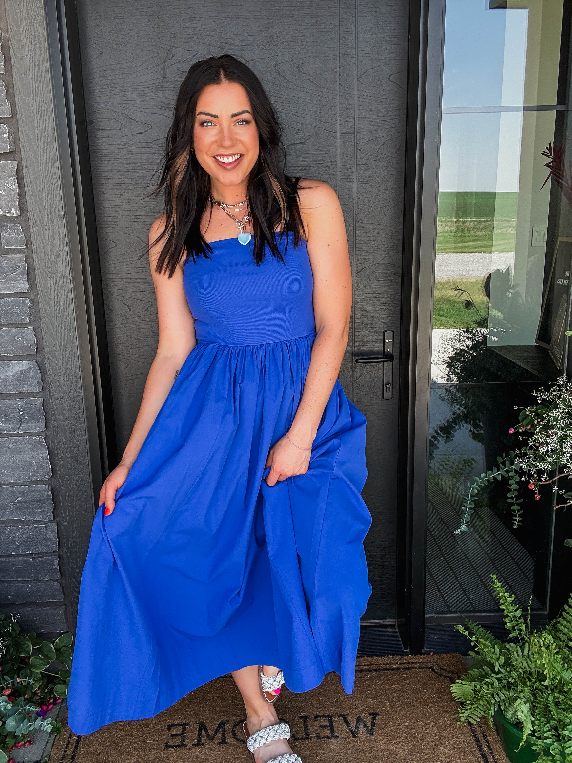 Having A Moment Midi Dress-Cobalt - Image 6