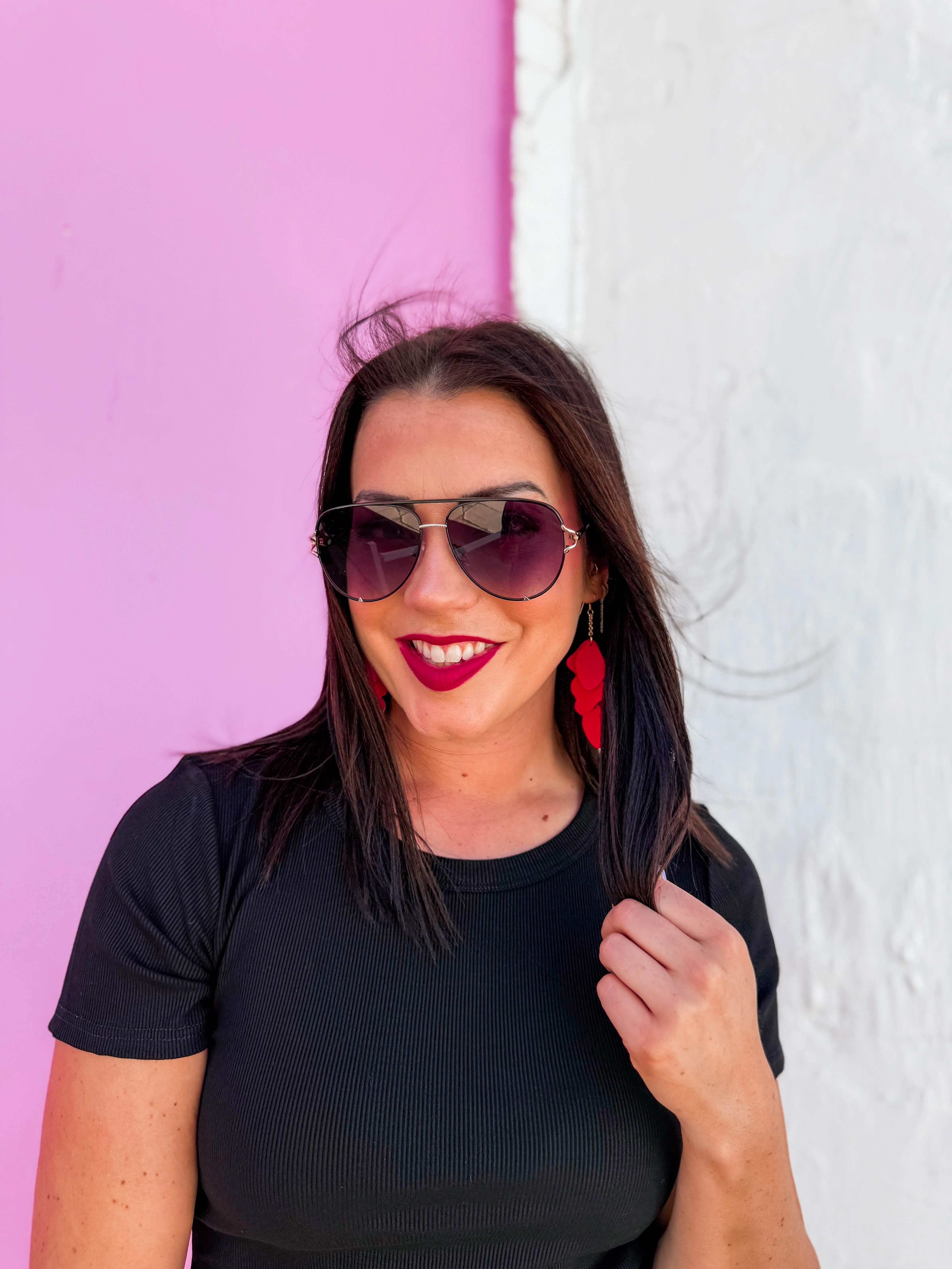 High Key Twist Sunglasses-Black/Smoke-Quay