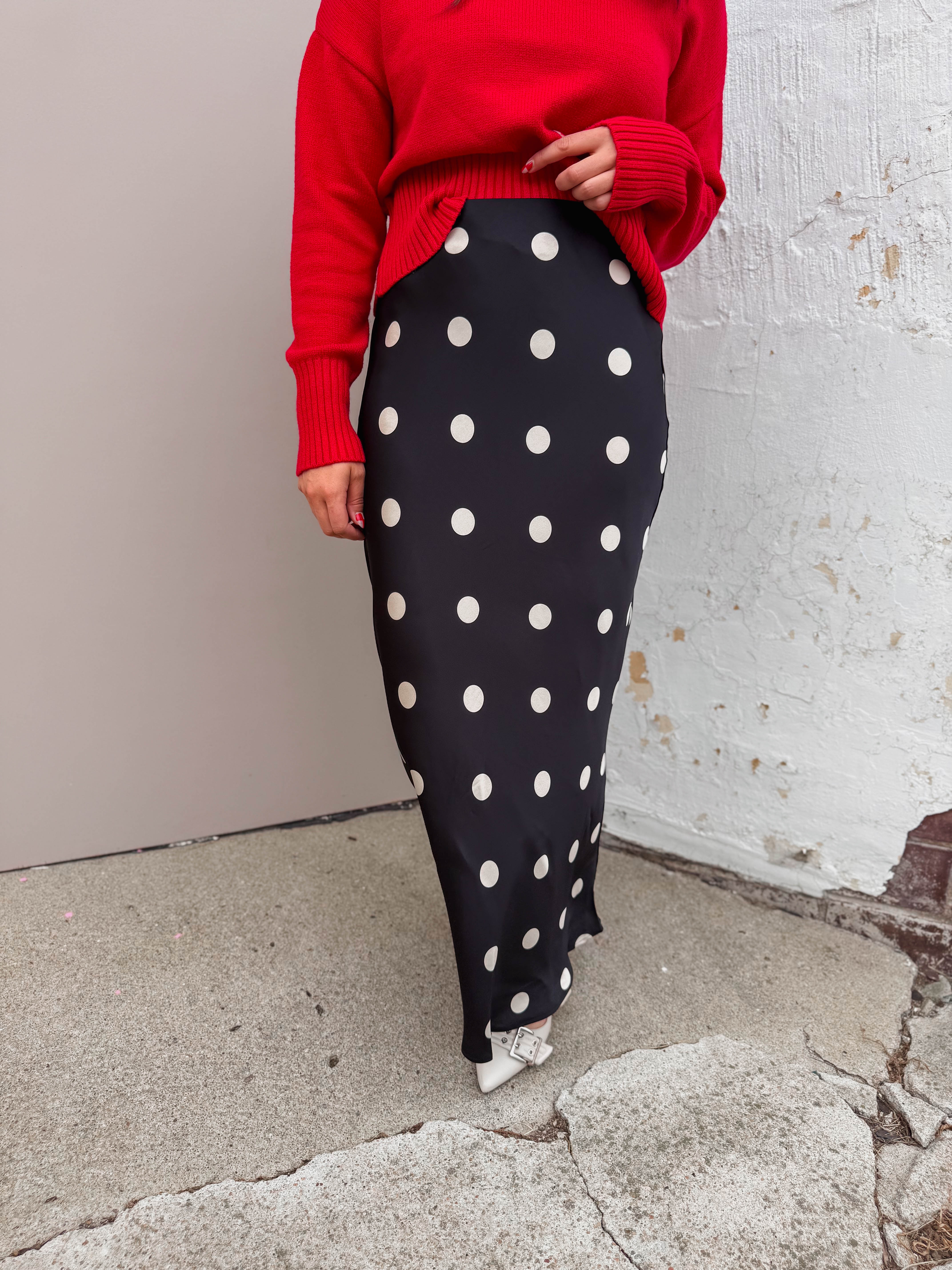 Isabel Polka Dot Maxi Skirt - Image 6