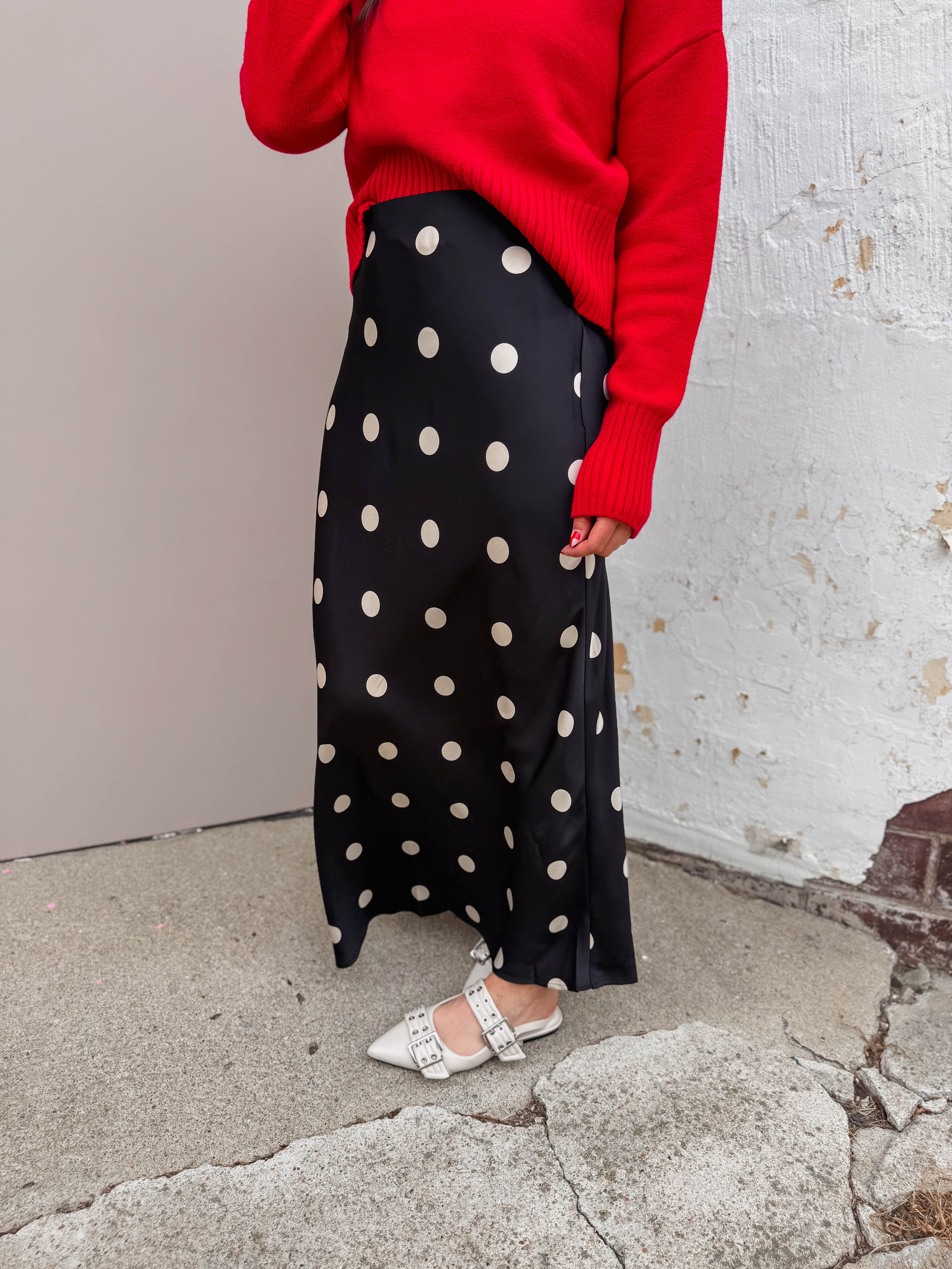 Isabel Polka Dot Maxi Skirt - Image 8