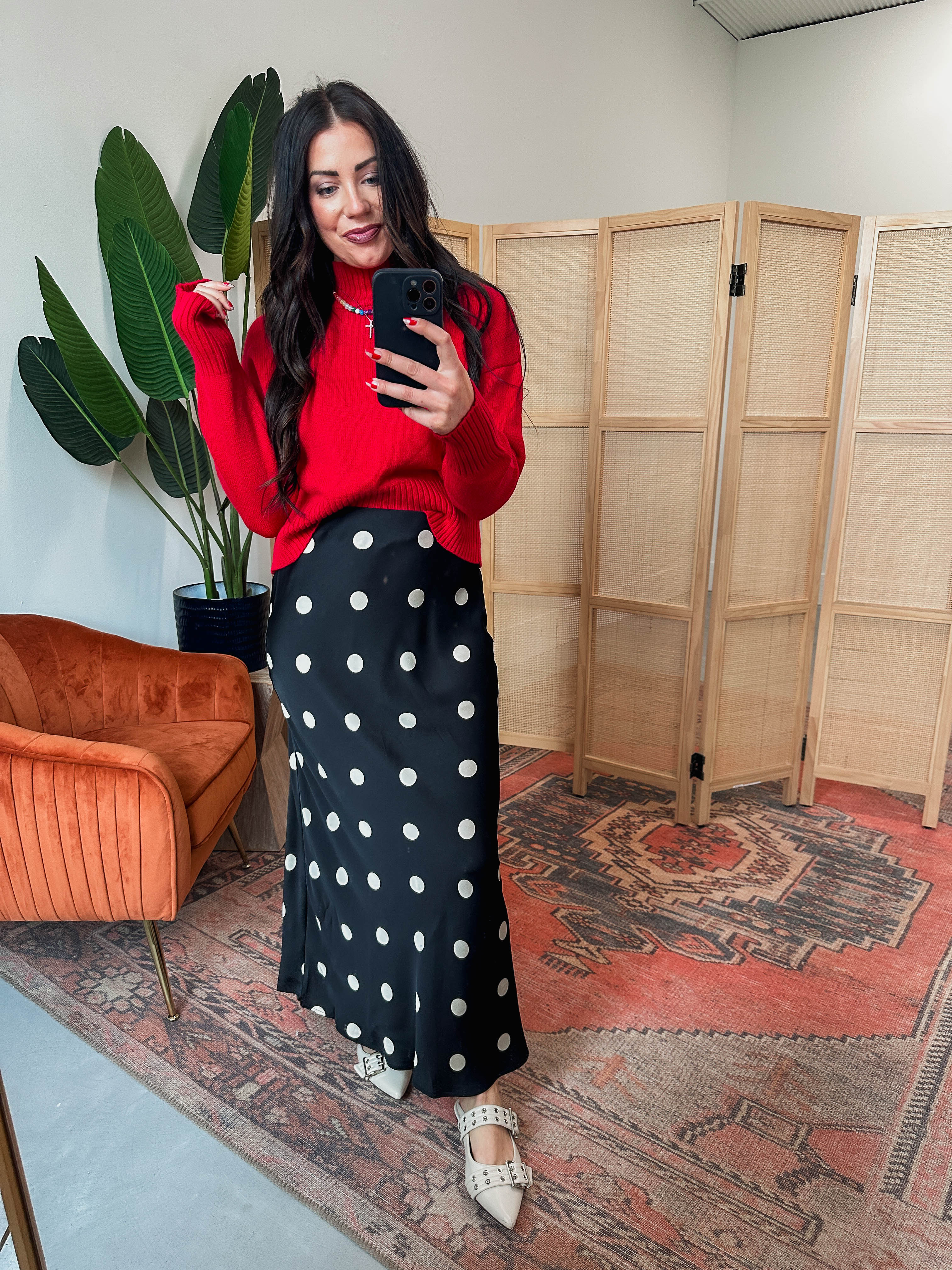 Isabel Polka Dot Maxi Skirt - Image 9