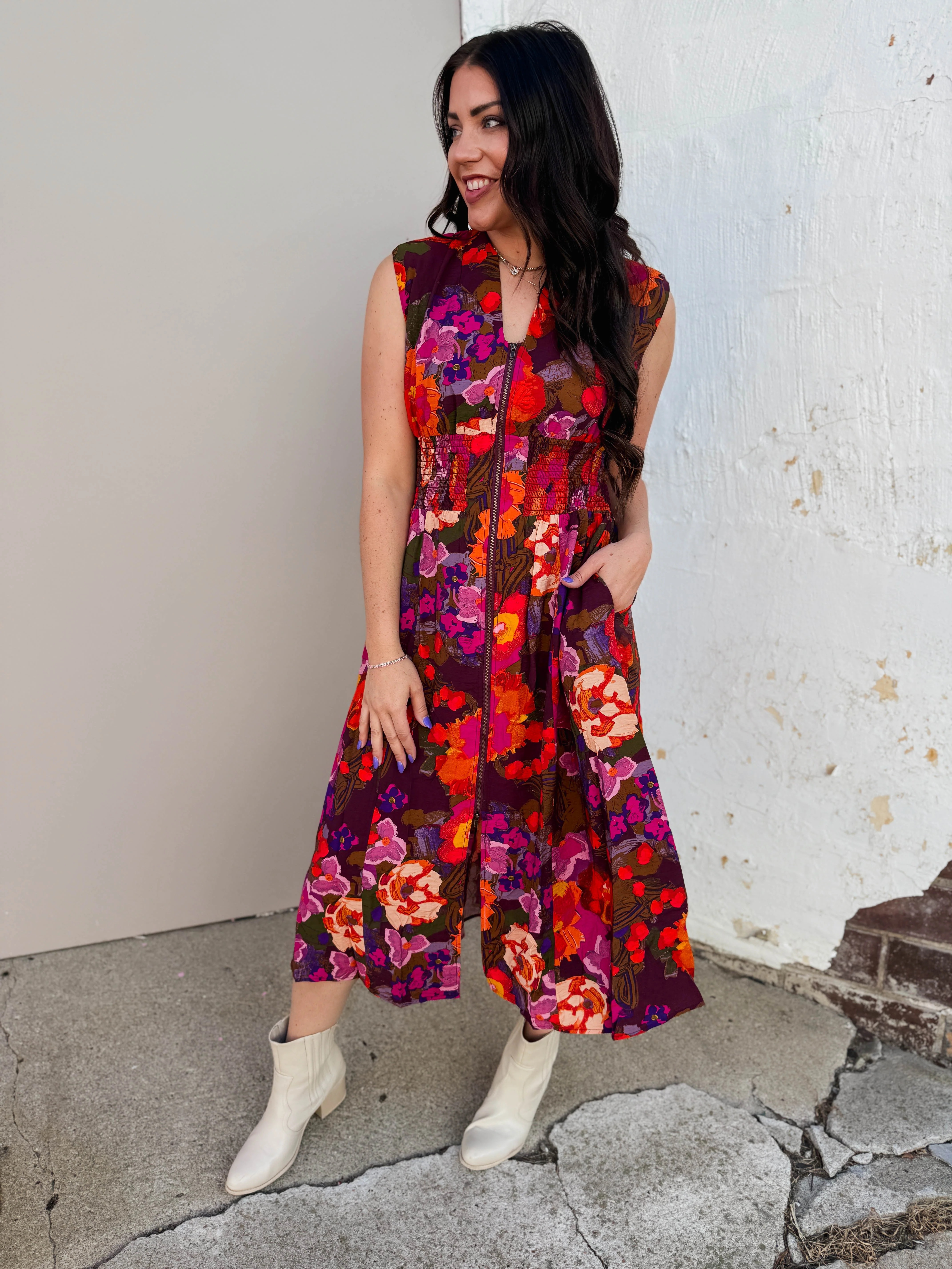 Isla Floral Midi Dress - Image 5