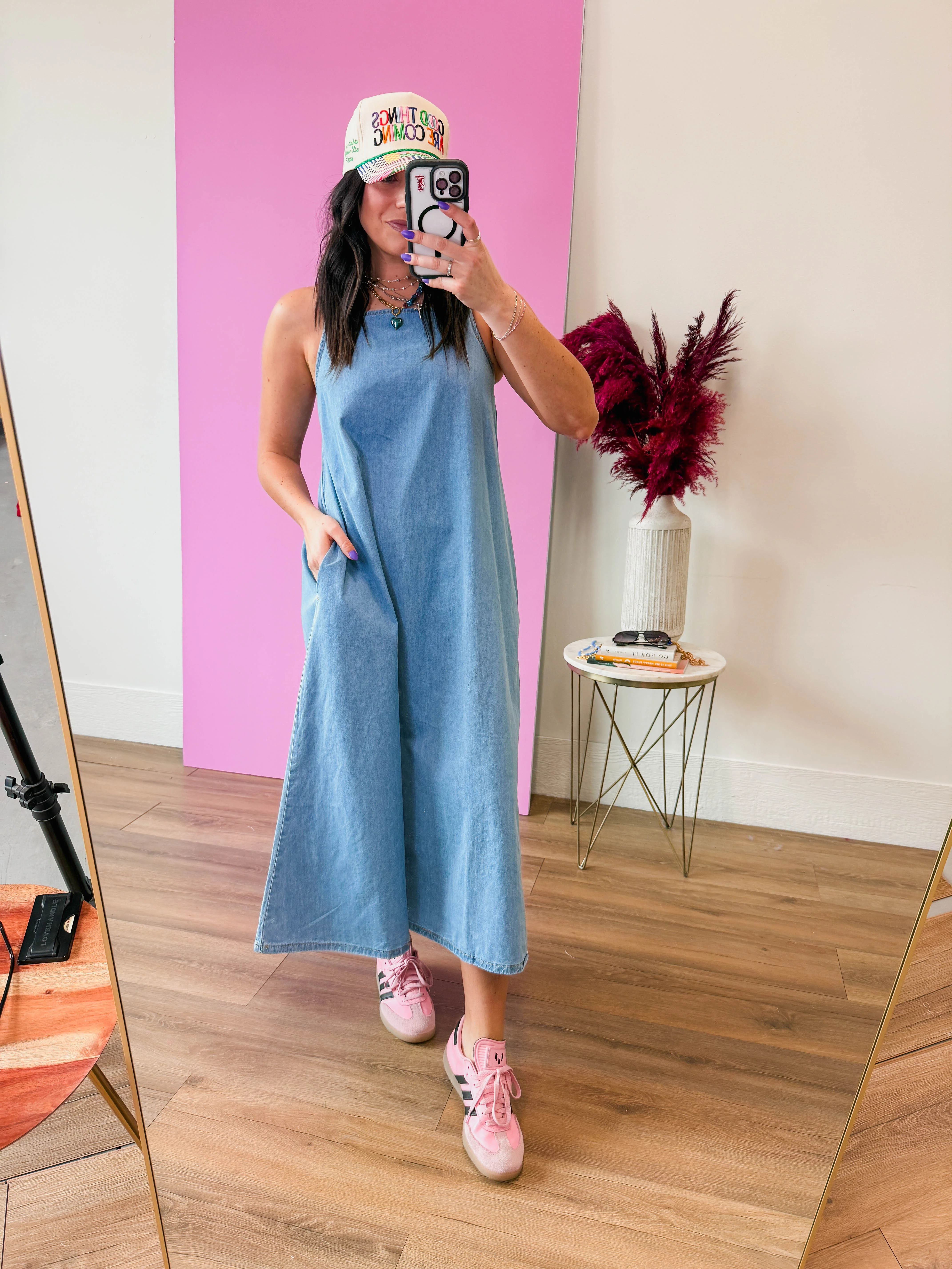 Jada Denim Maxi Dress - Image 2