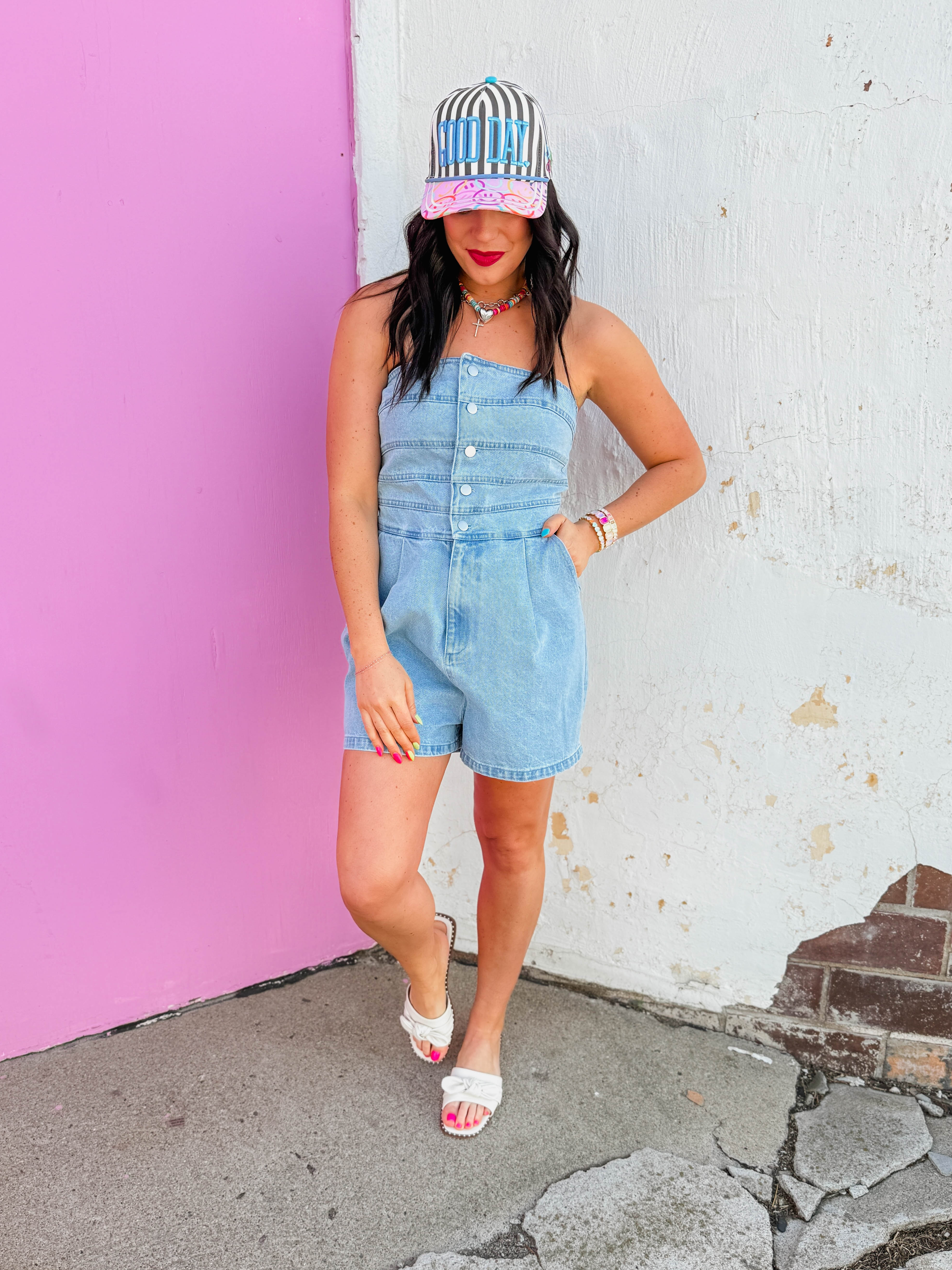 Jada Denim Romper - Image 3