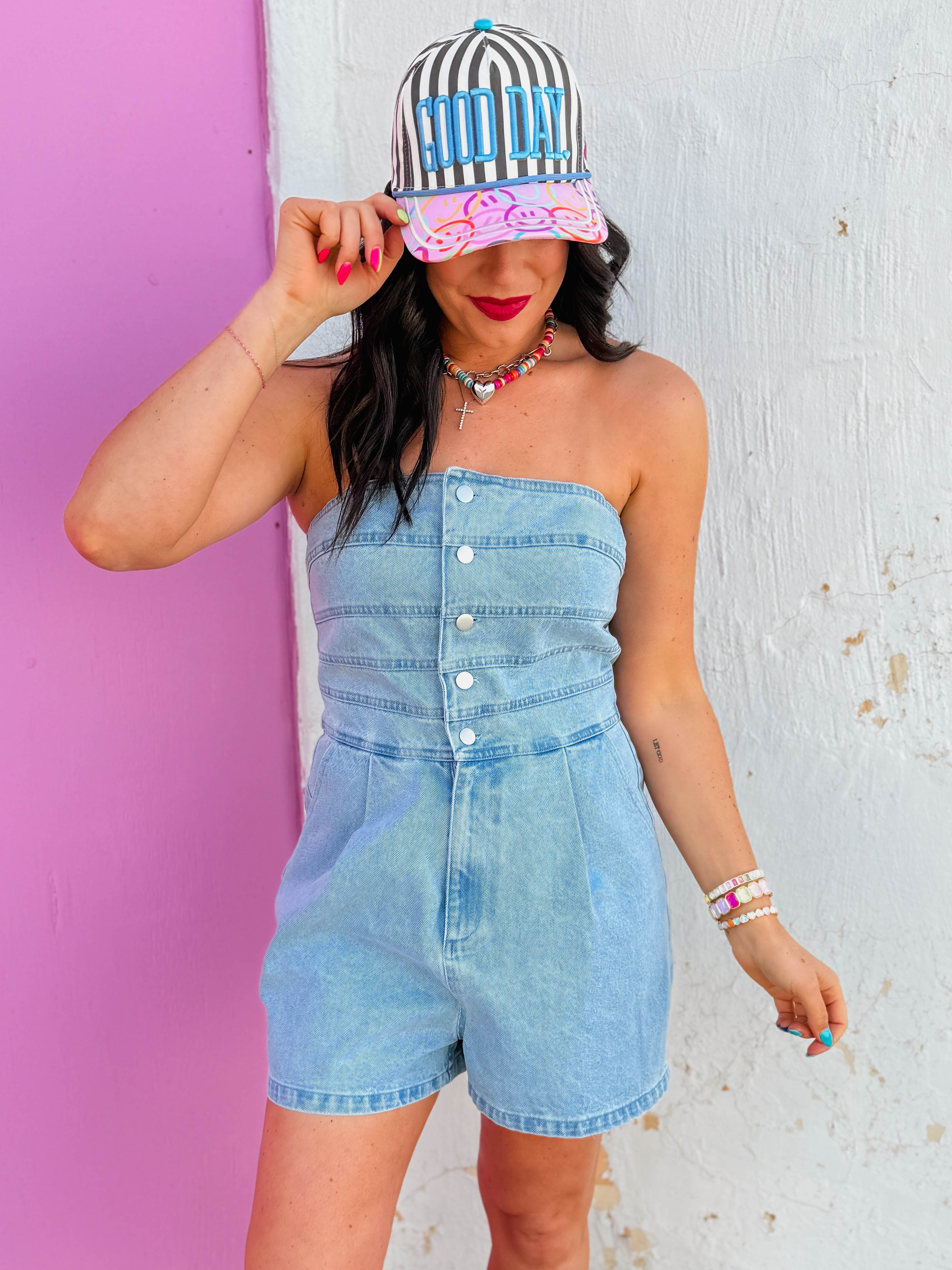Jada Denim Romper - Image 4