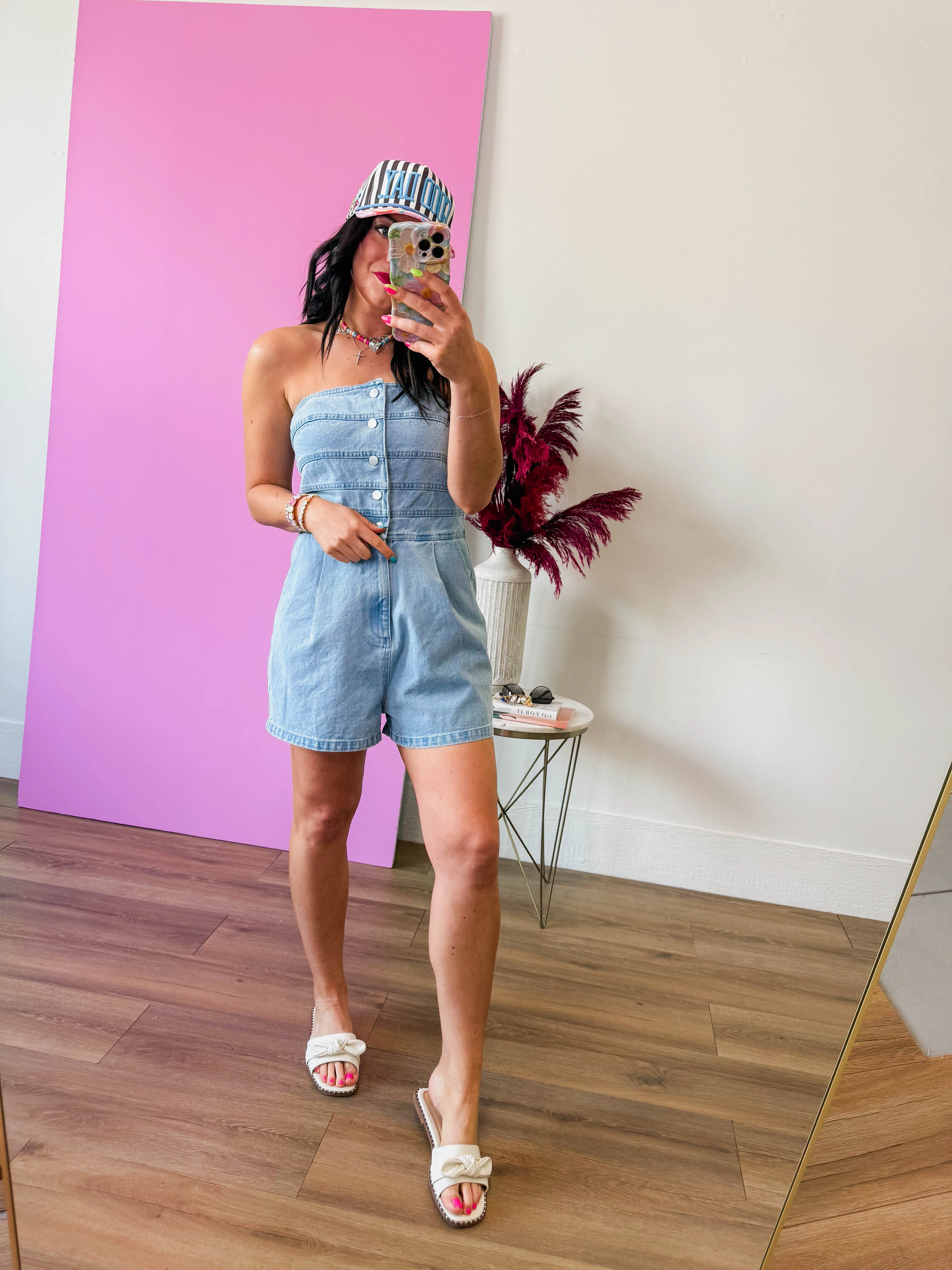 Jada Denim Romper - Image 7