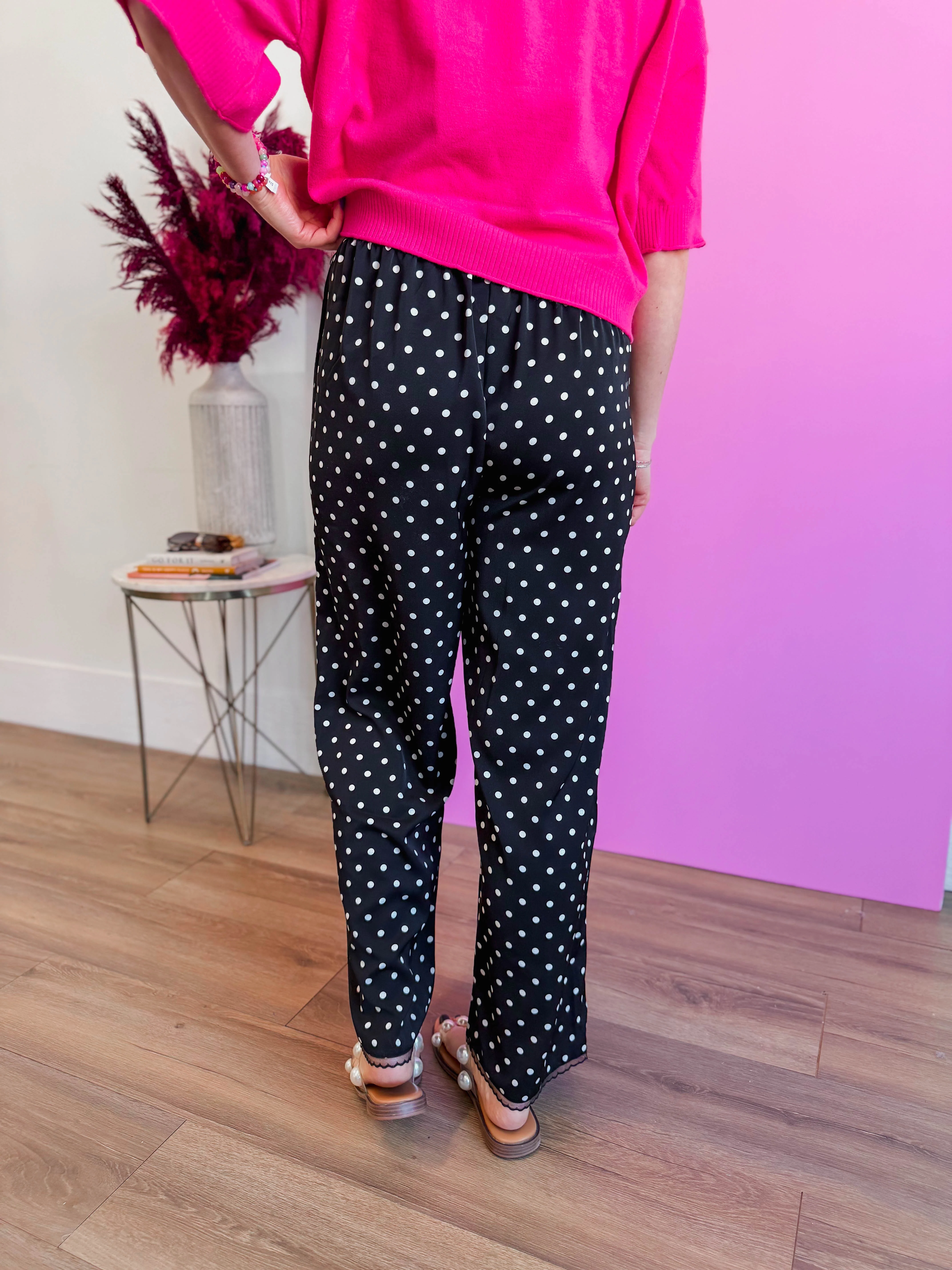 Gemma Polka Dot Satin Pants - Image 14